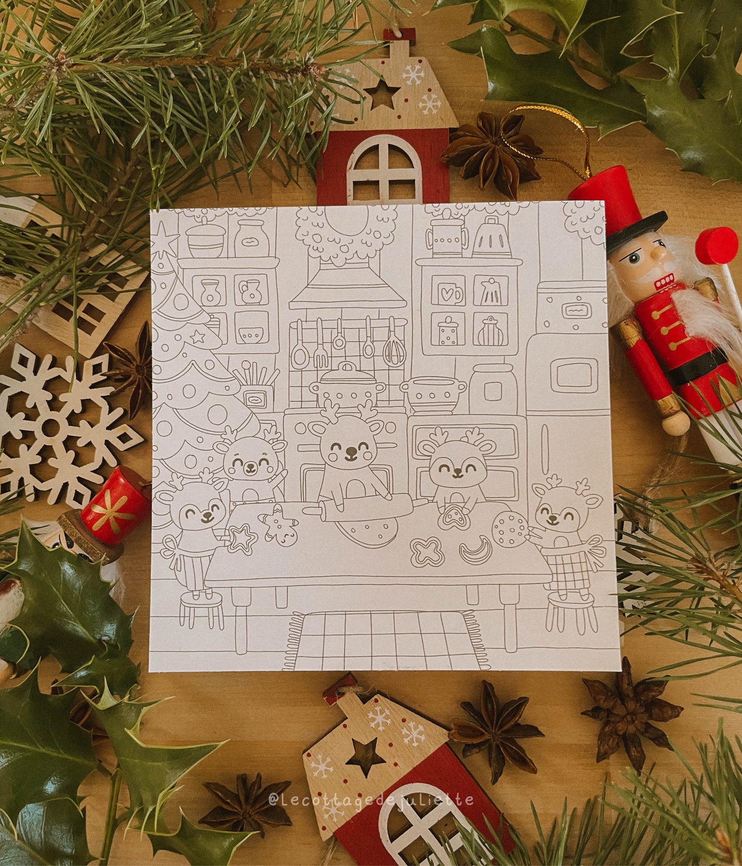 Cartes à colorier de Noël