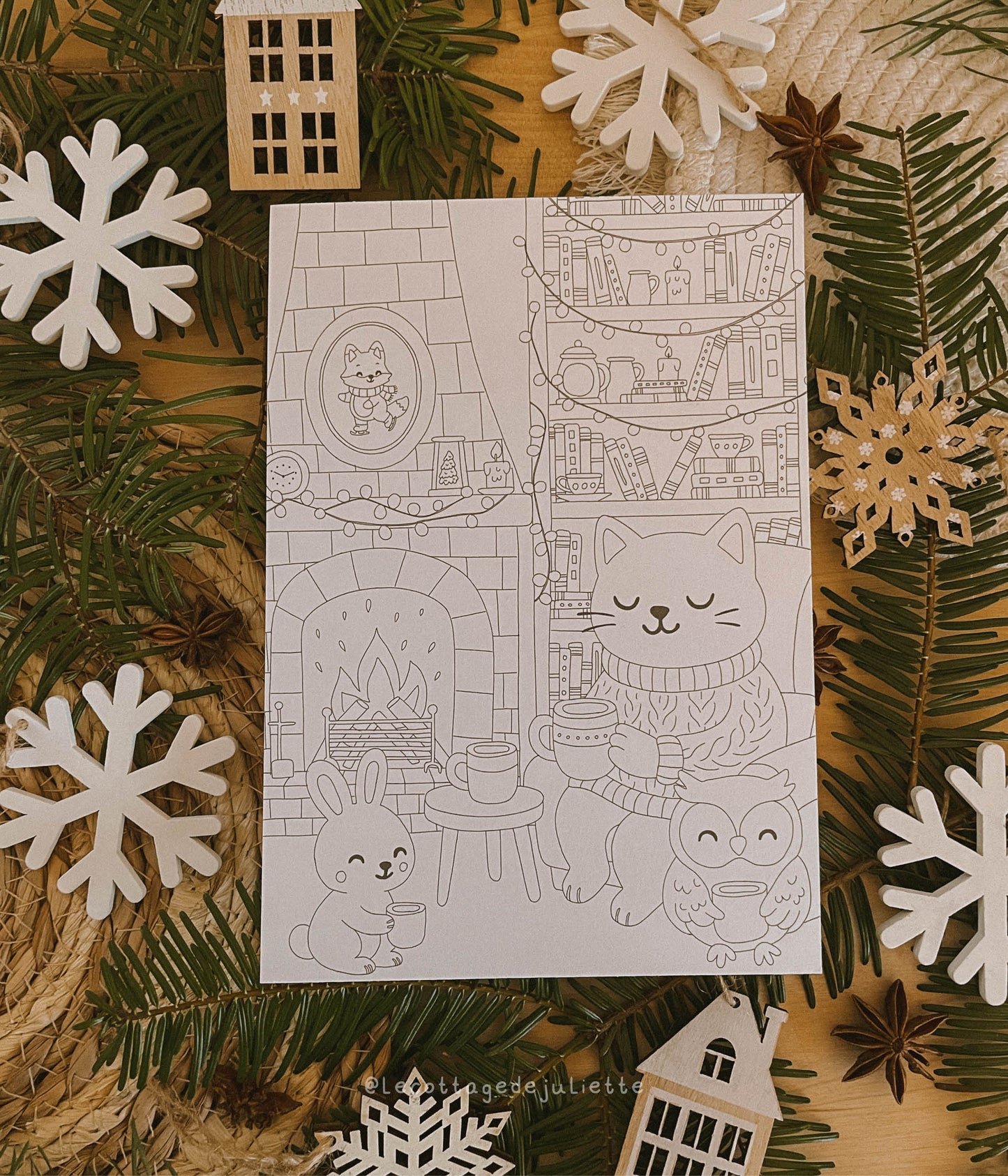Cartes à colorier "Cosy Winter"