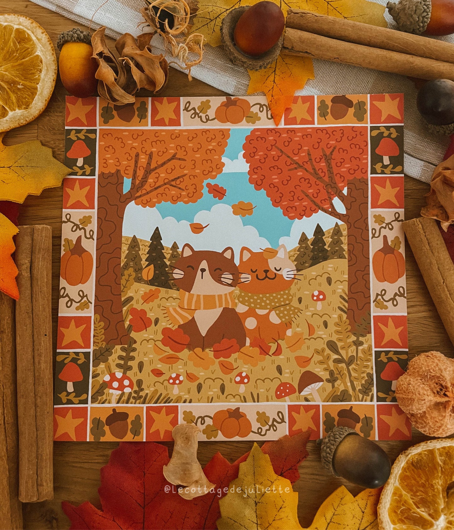 Illustration "Autumn Cats"
