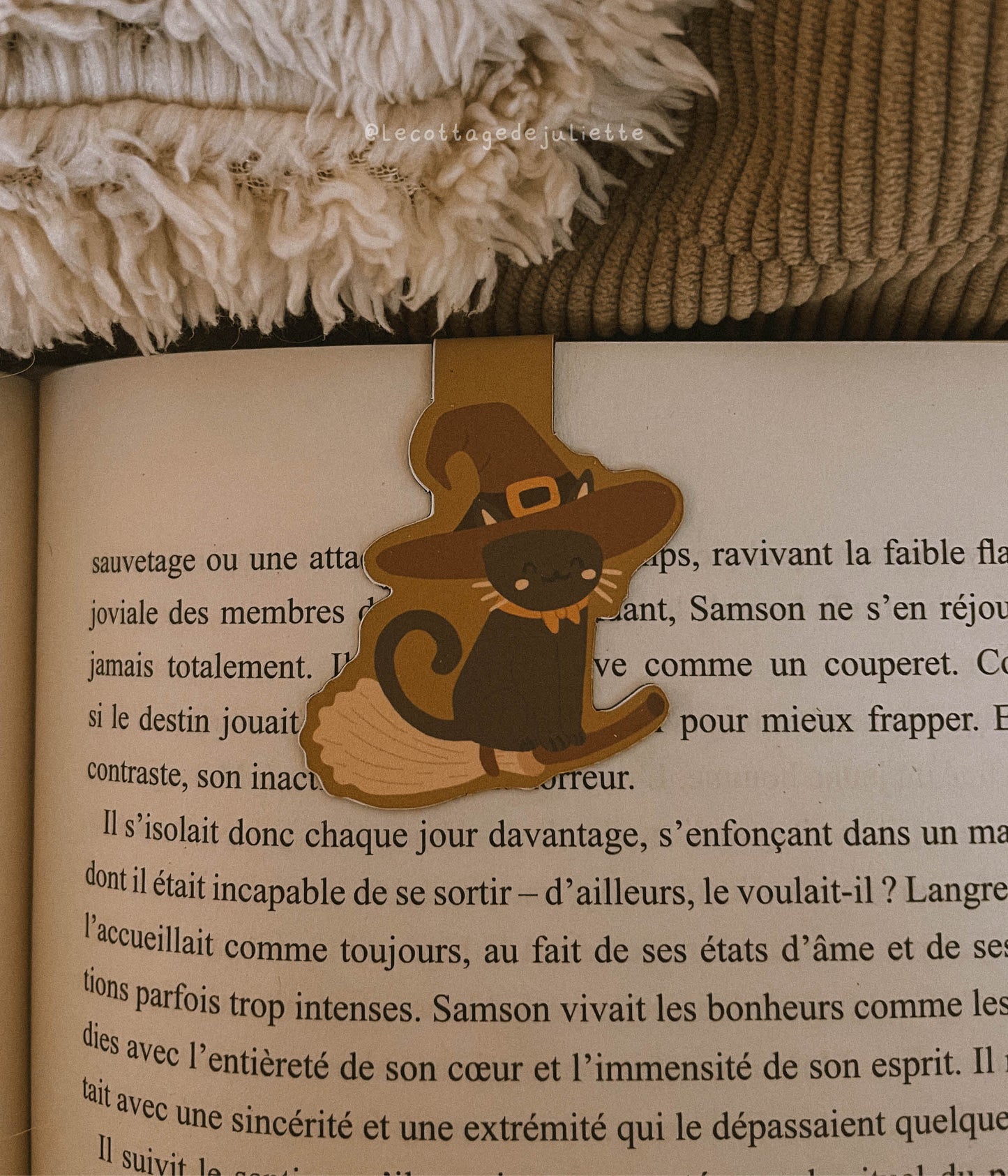 Marque-page magnétique "The witch cat"