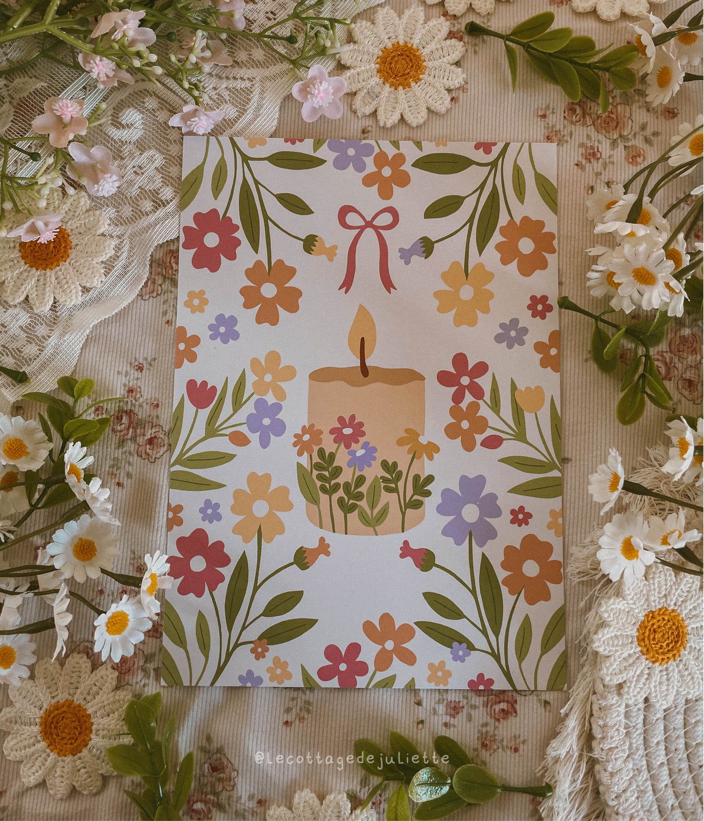 Illustration "Bougie fleurit"