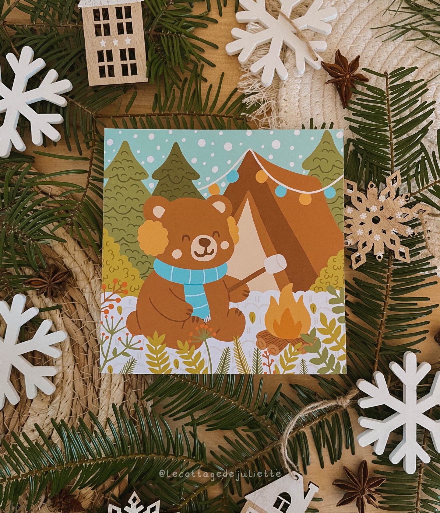 Illustration "Camping hivernal"