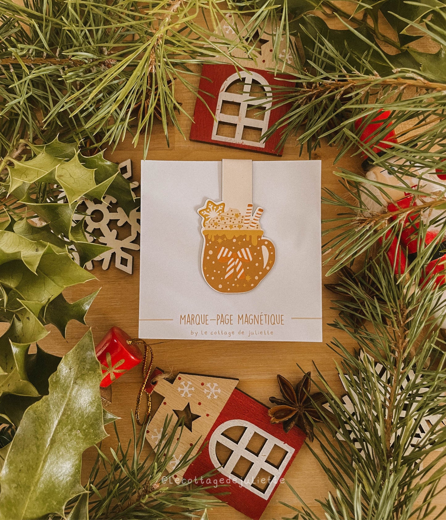 Marque-page magnétique "Christmas hot chocolate"