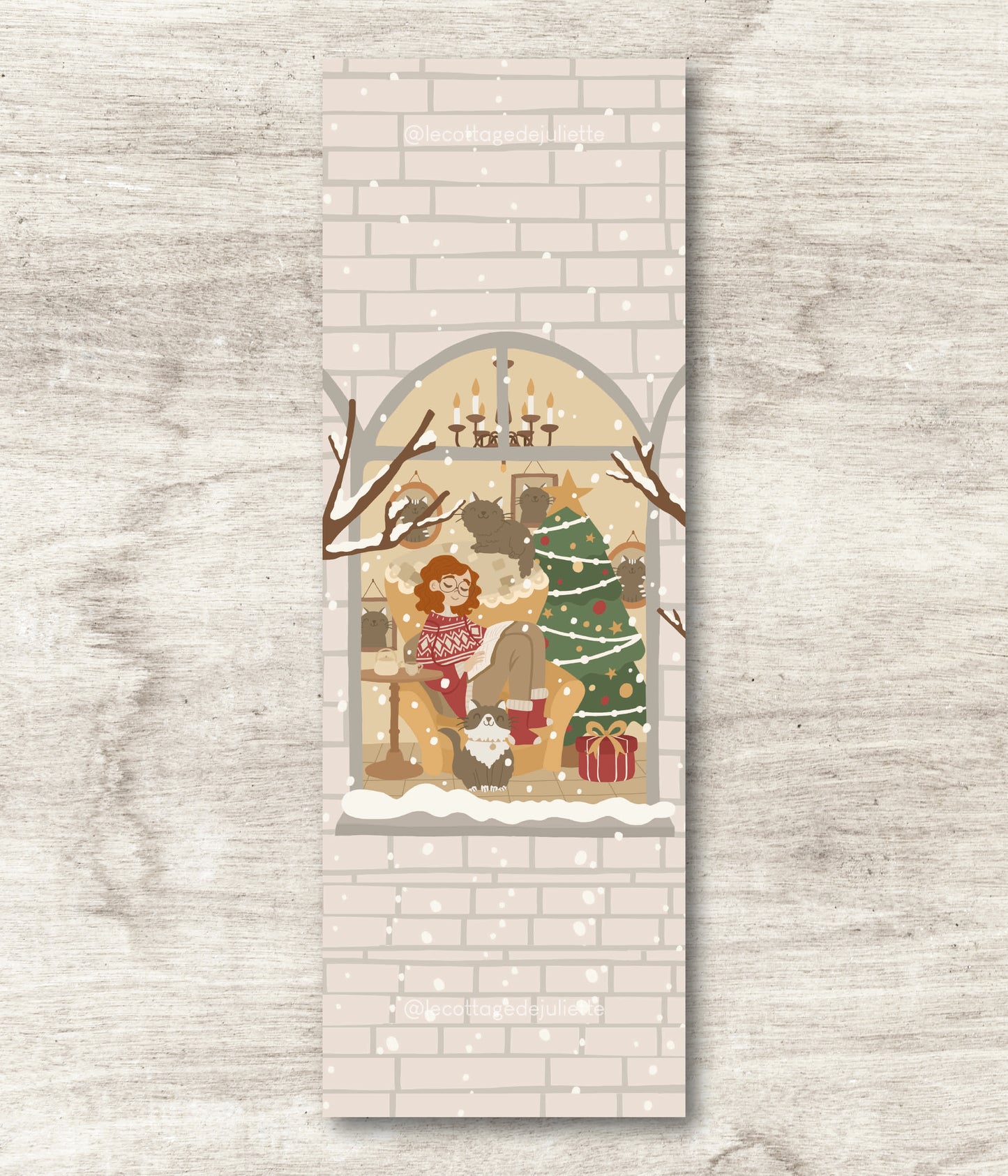 Marque-page "Christmas scene"