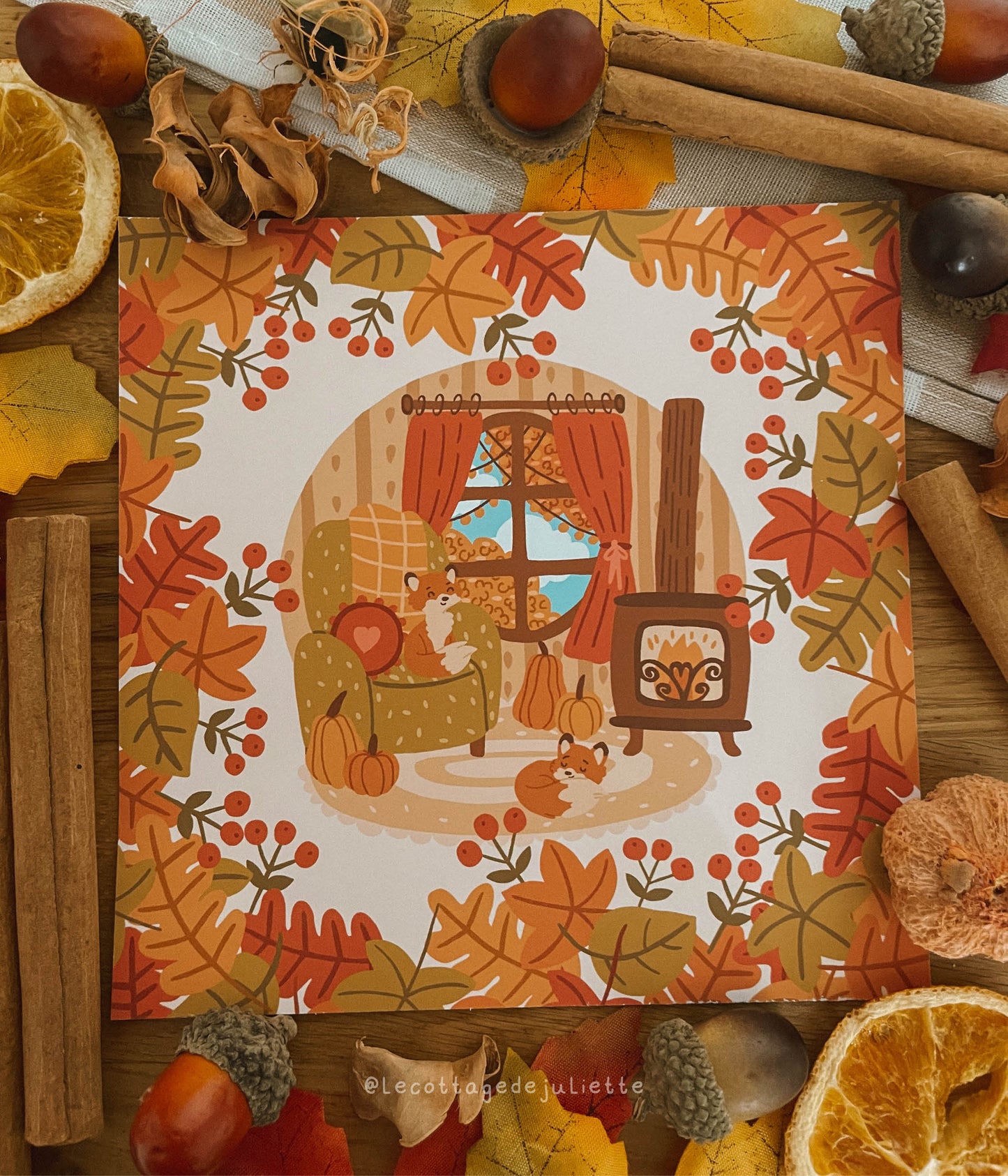 Illustration "Cozy autumn moment"