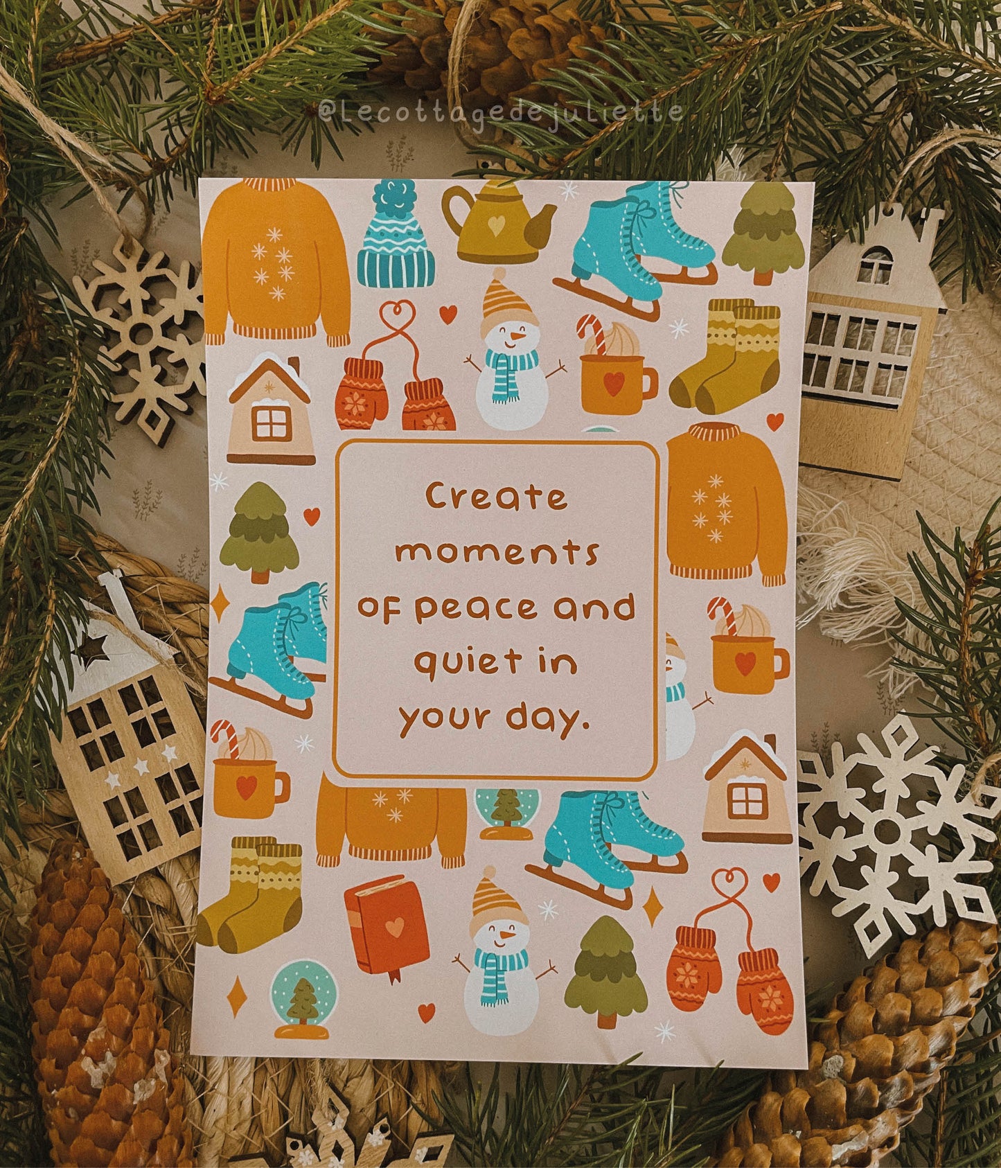 Illustration "Create moments of peace and quiet in your day."