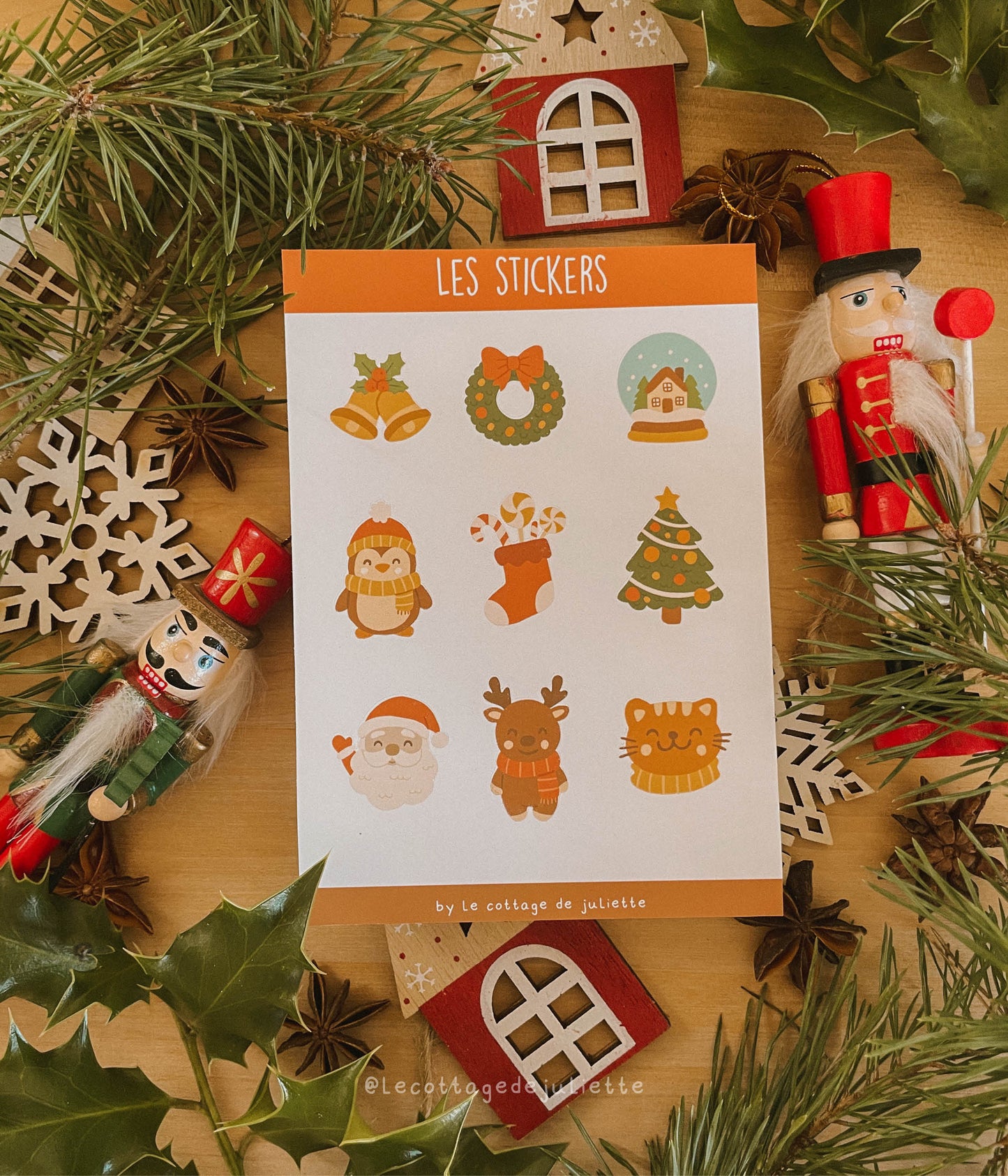 Planche de stickers "Cute Christmas"