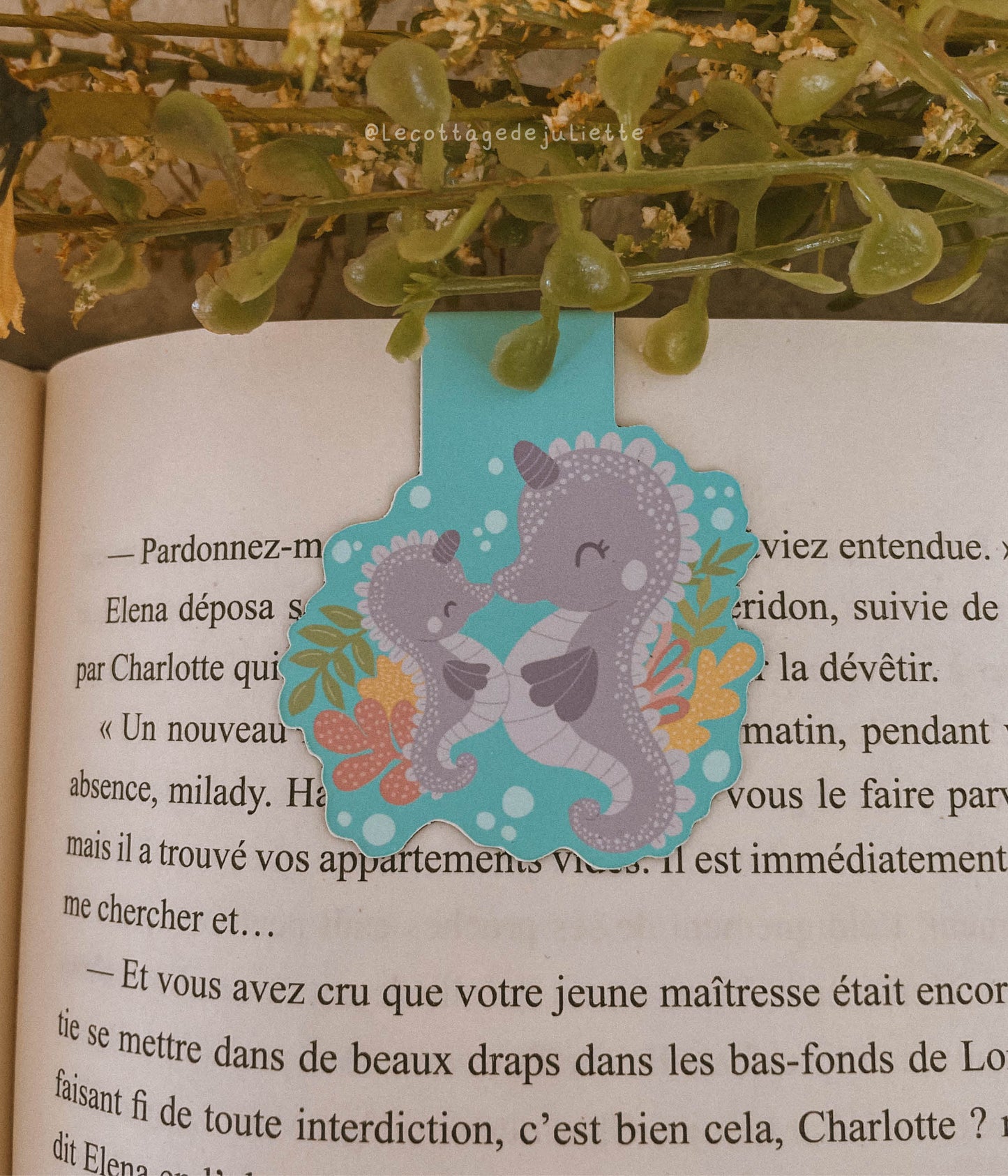 Marque-page magnétique "Cute Seahorse"