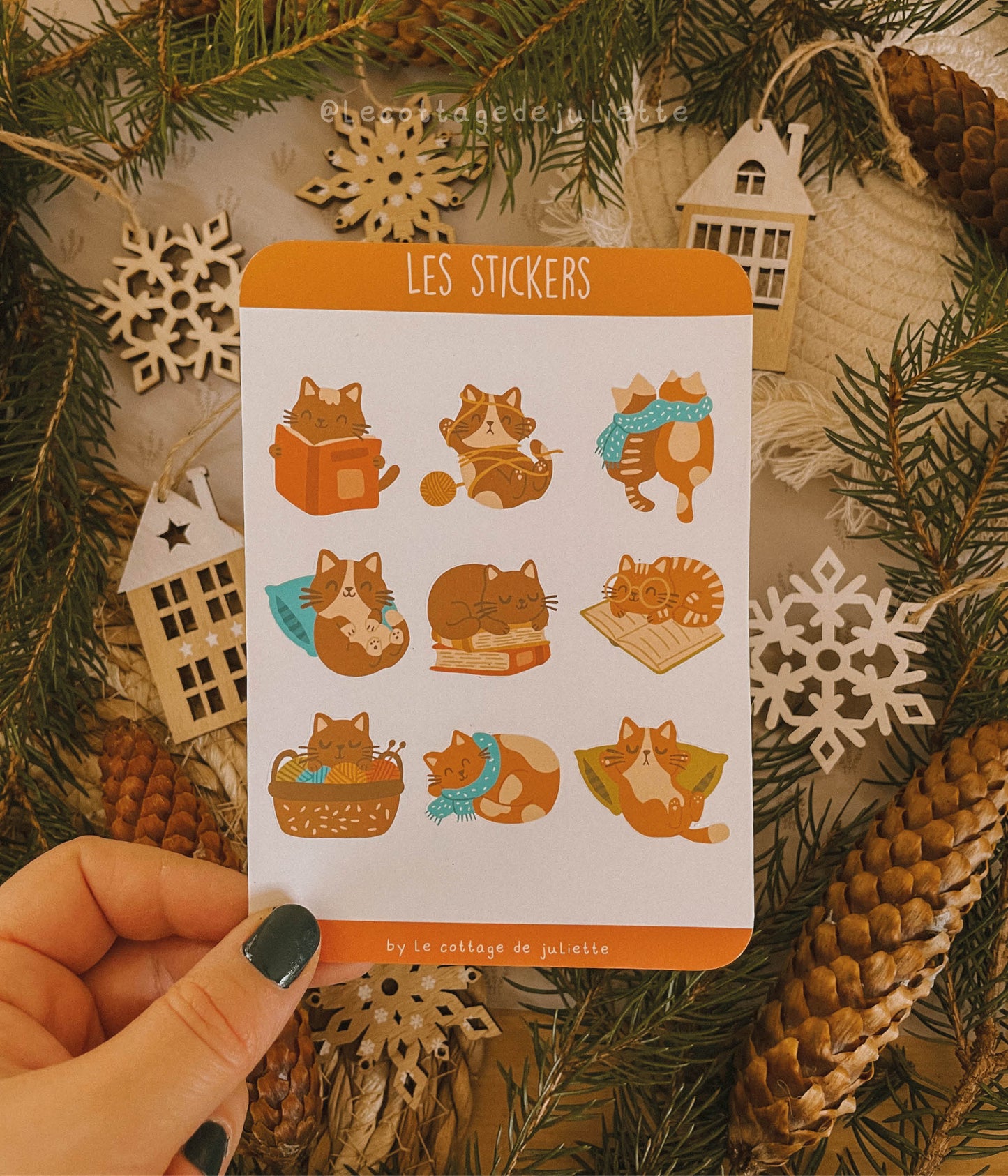 Planche de stickers "Cute cat"