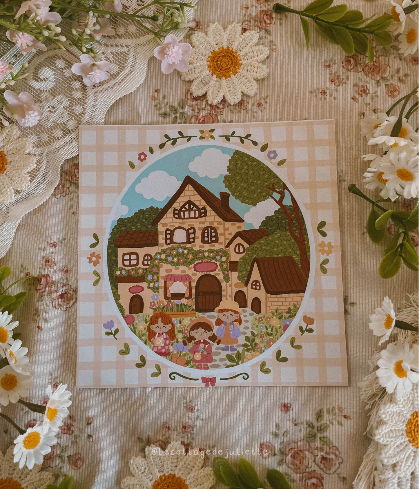 Illustration "Cute spring village"