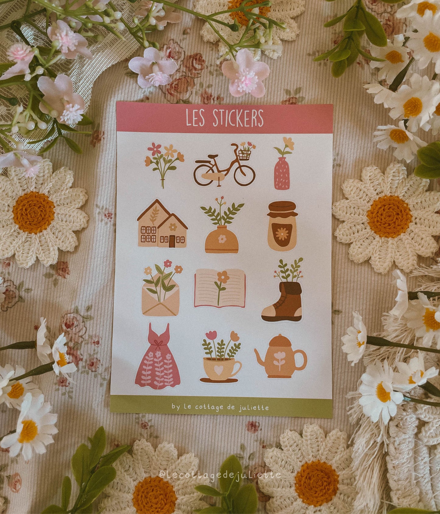 Planche de stickers "Doux printemps"