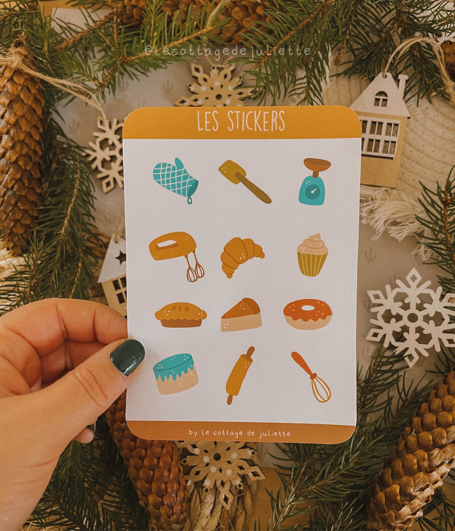 Planche de stickers "Hiver gourmand"