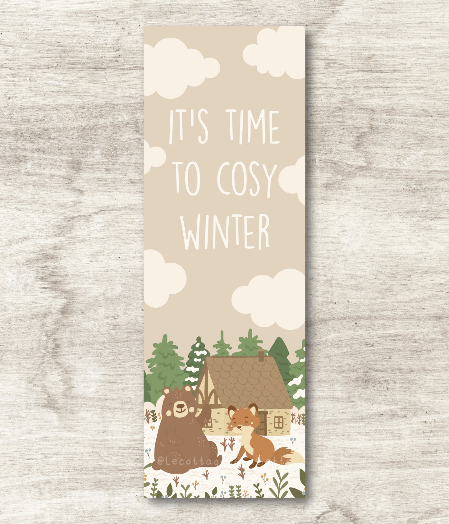Marque-page "It's time to cosy winter"