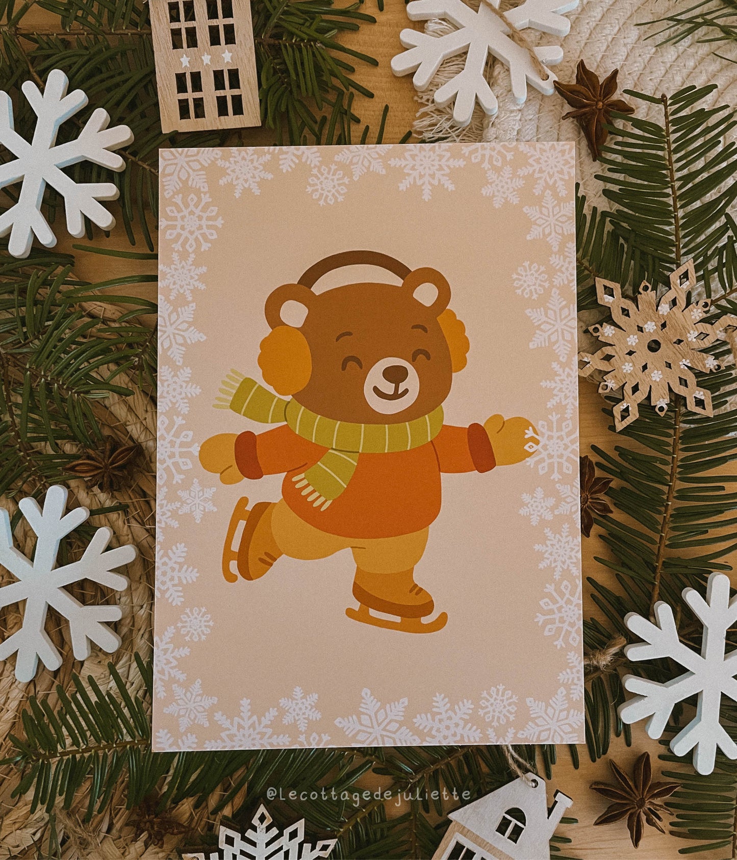 Illustration "L'ourson à la patinoire"