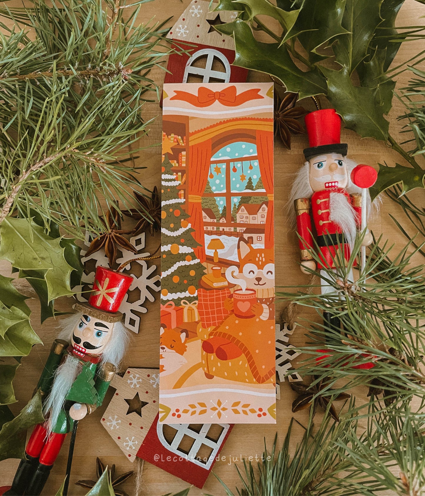 Marque-page "La journée de Noël du renard"