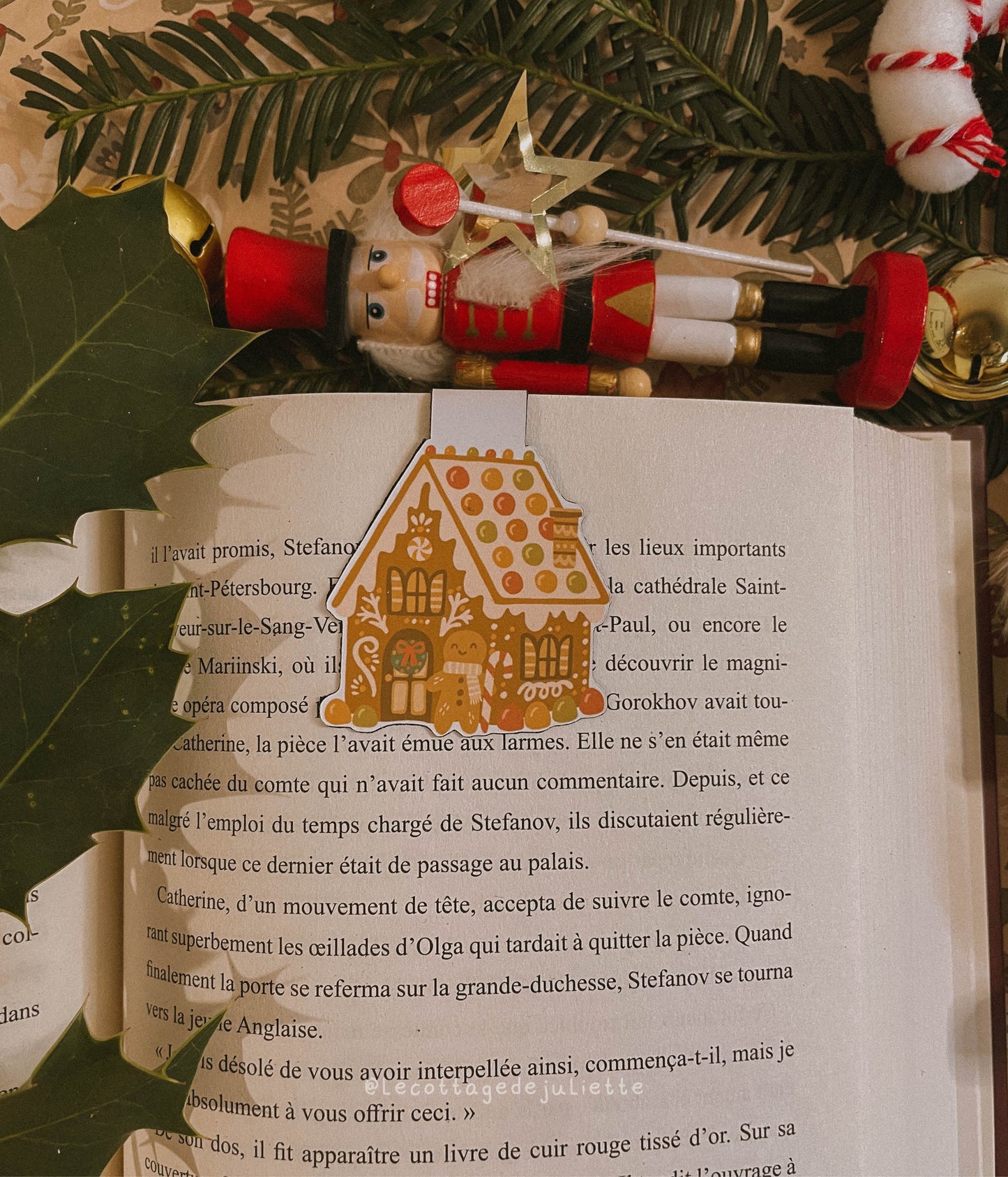 Marque-page magnétique "La maison en pain d'épice"