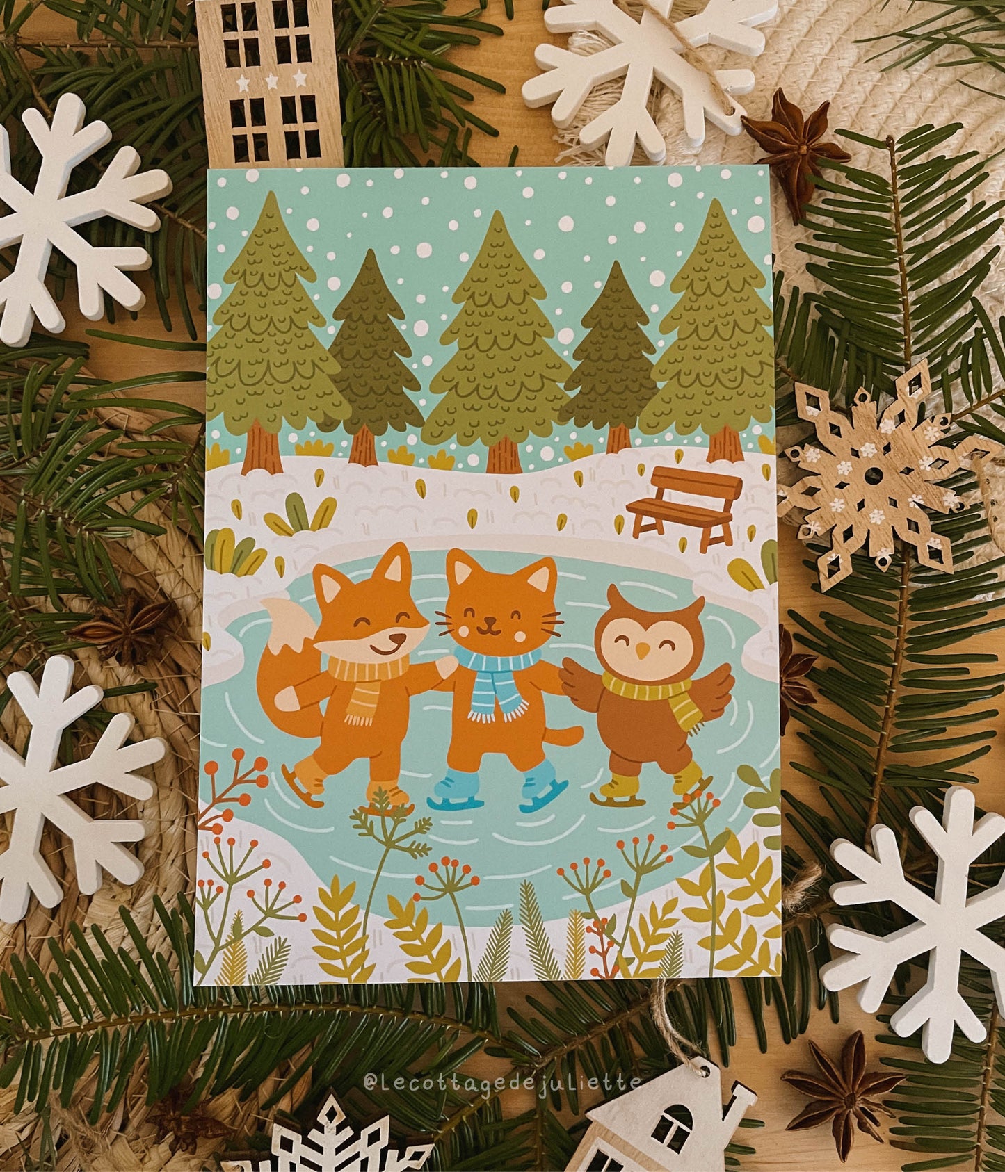Illustration "La patinoire de la forêt"