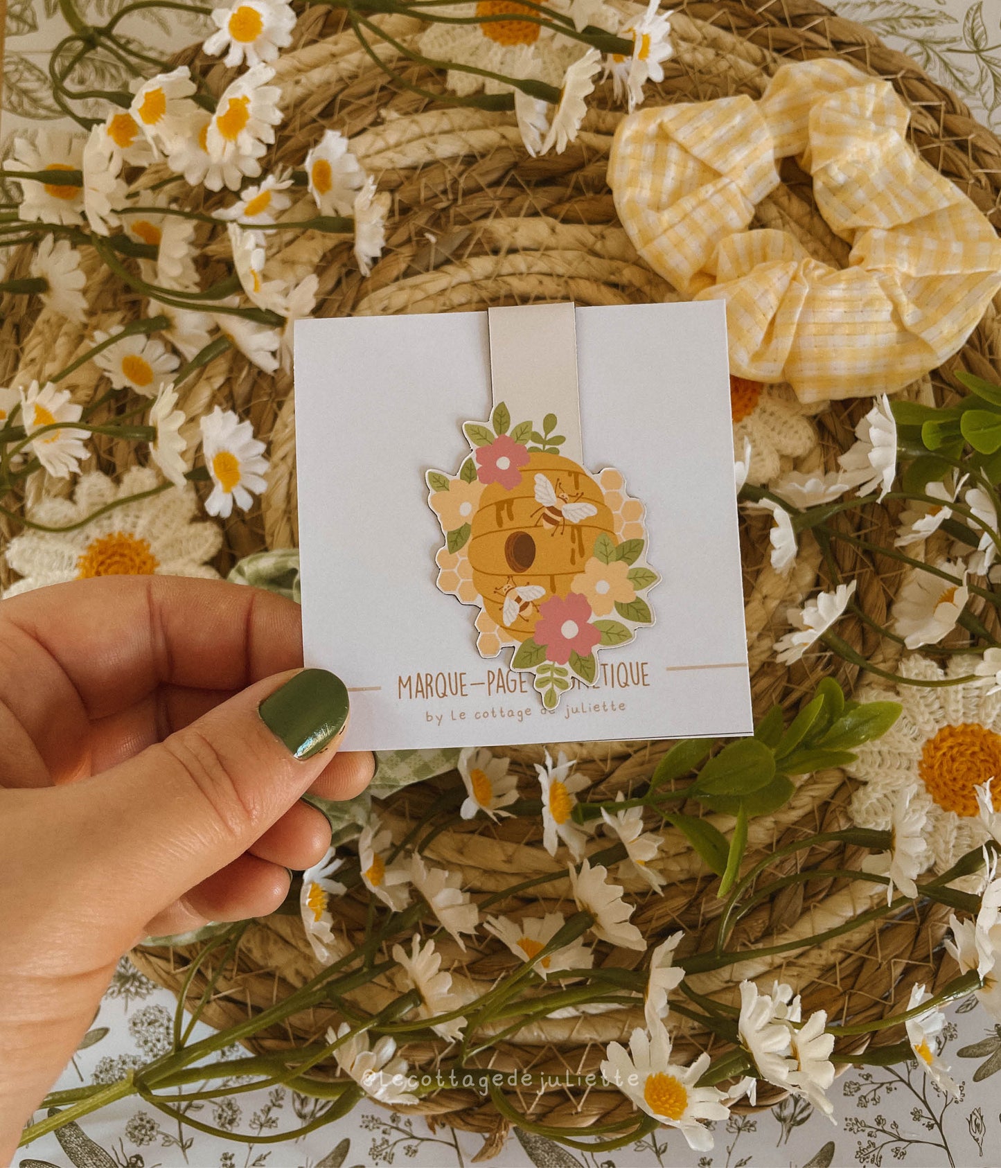 Marque-page magnétique "La rûche fleurit"