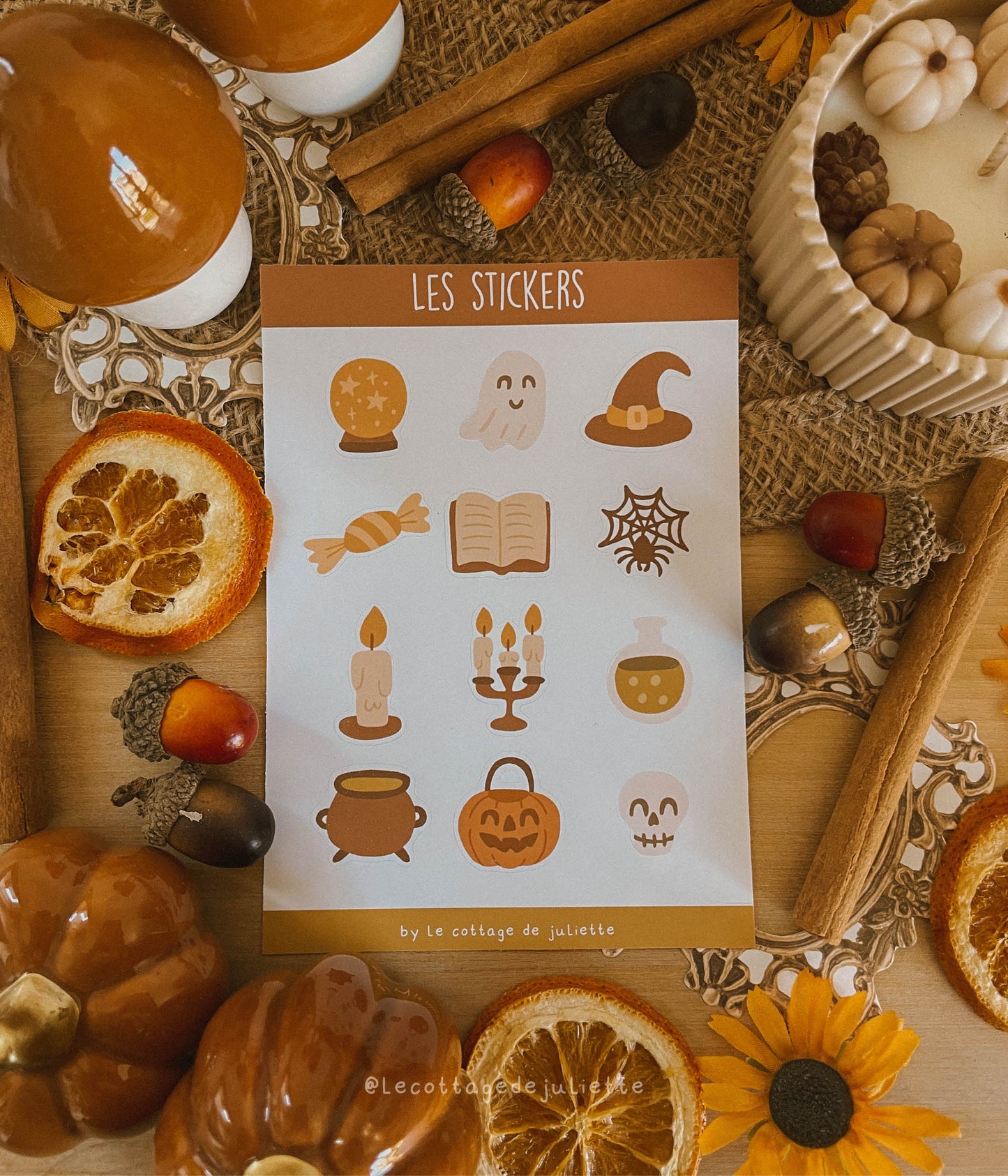 Planche de stickers "La soirée d'Halloween"