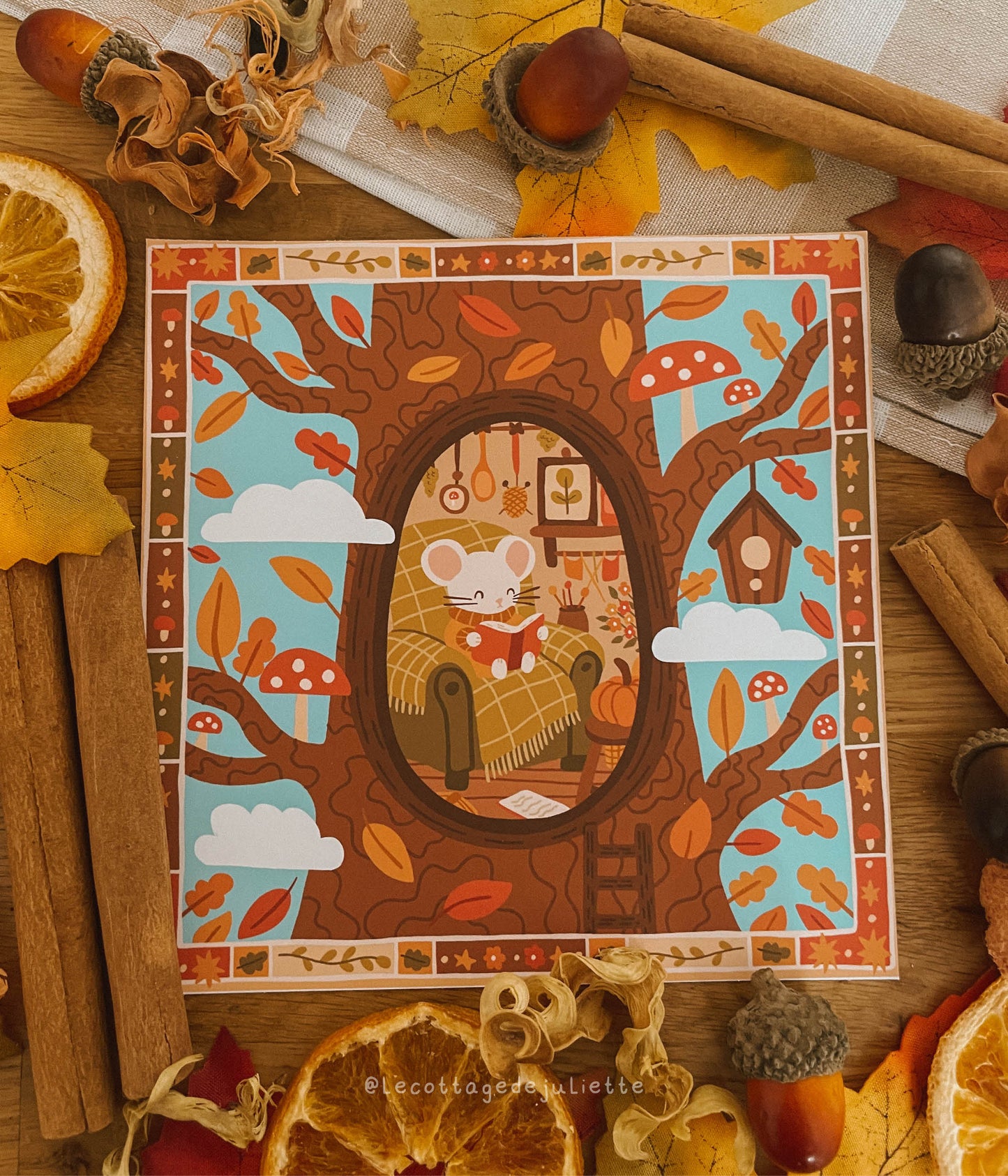 Illustration "La souris dans son arbre"