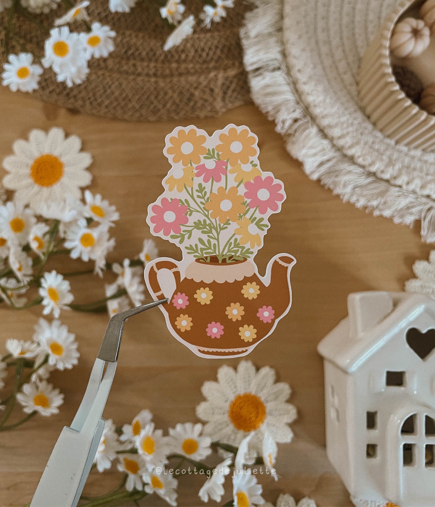 Sticker "La théière en fleurs"