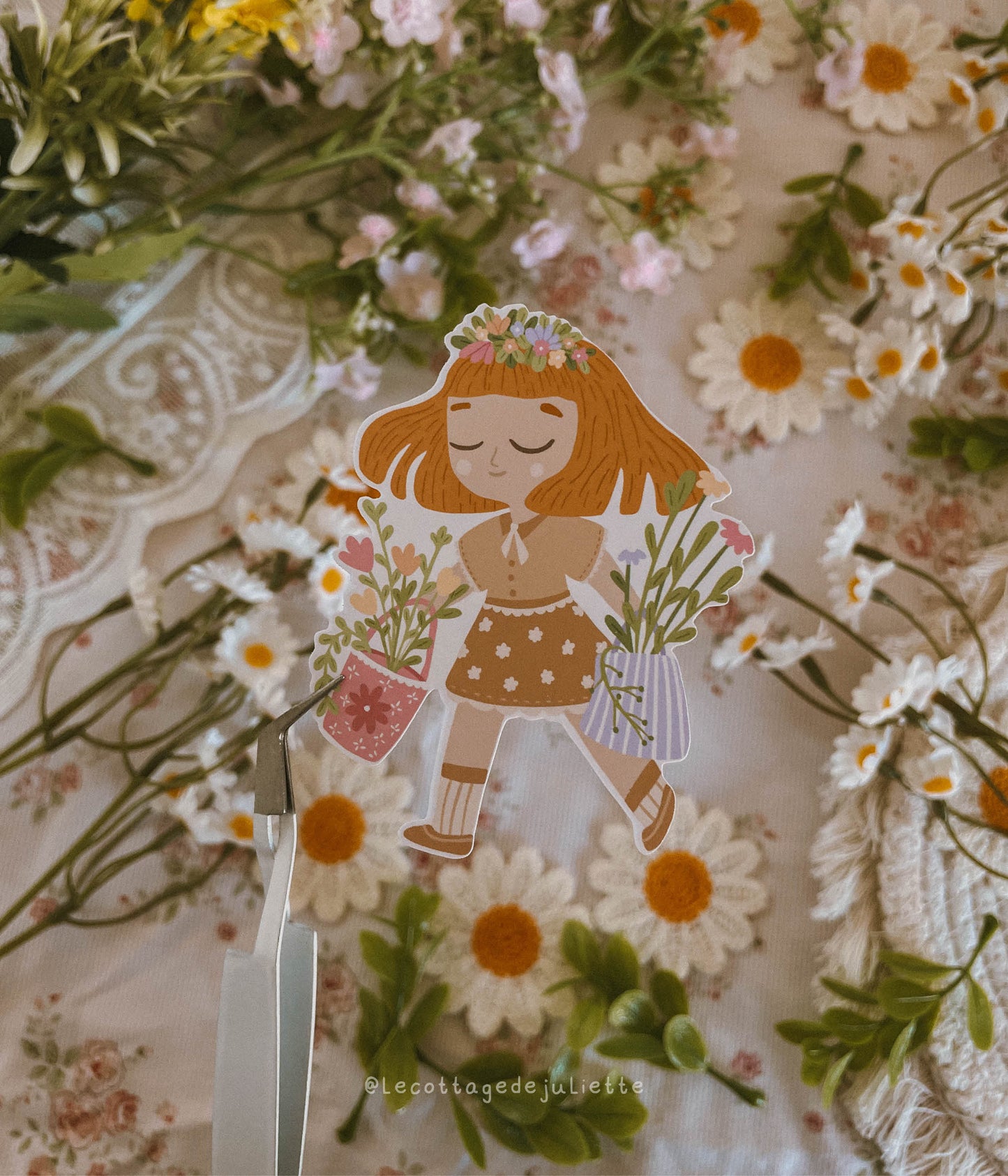 Sticker "La vendeuse de fleurs"