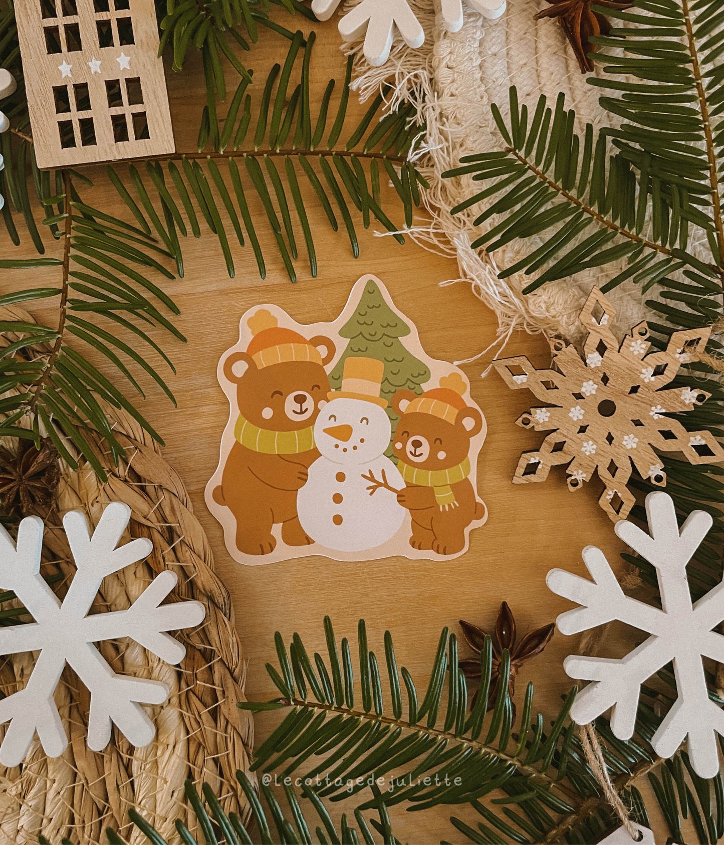 Sticker "Le bonhomme de neige des ours"