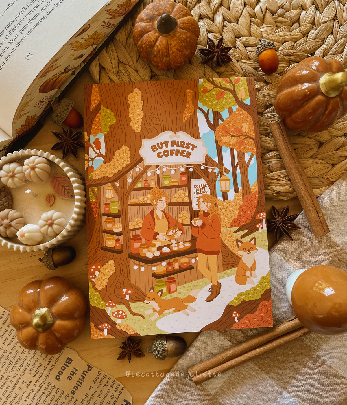 Illustration "Le café de la forêt"