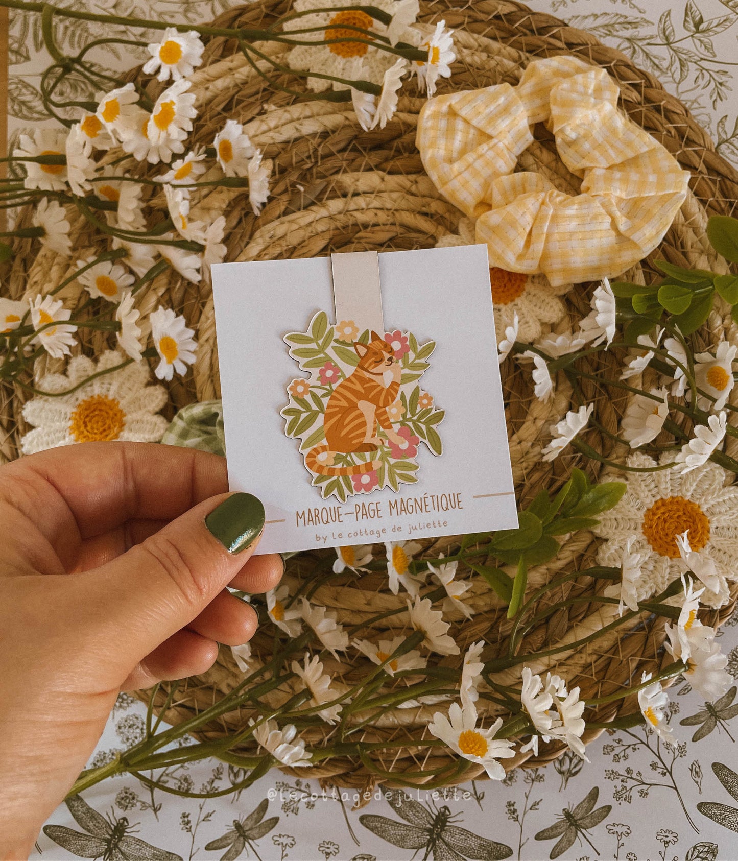 Marque-page magnétique "Le chat de l'été"