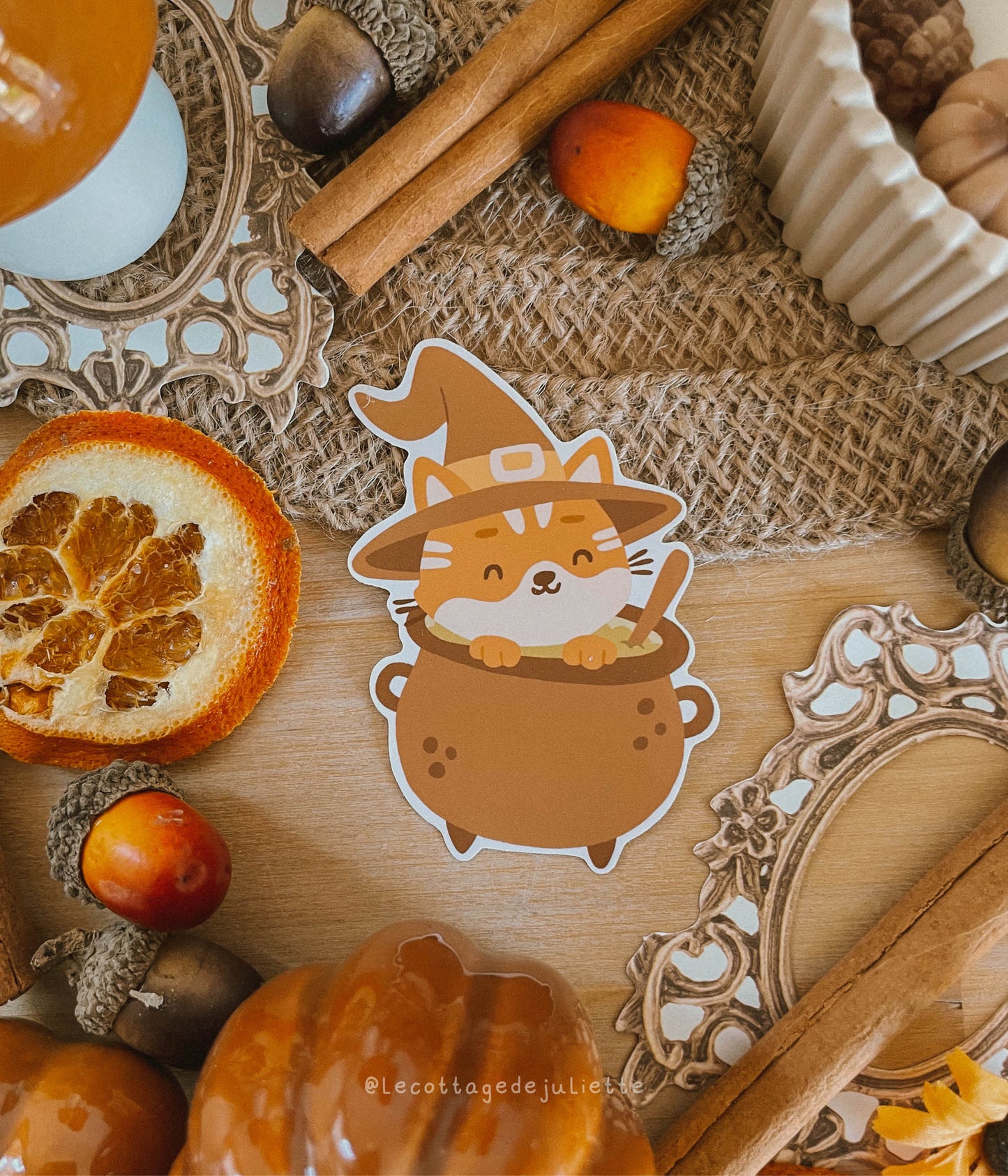 Sticker "Le chaudron magique du chat"