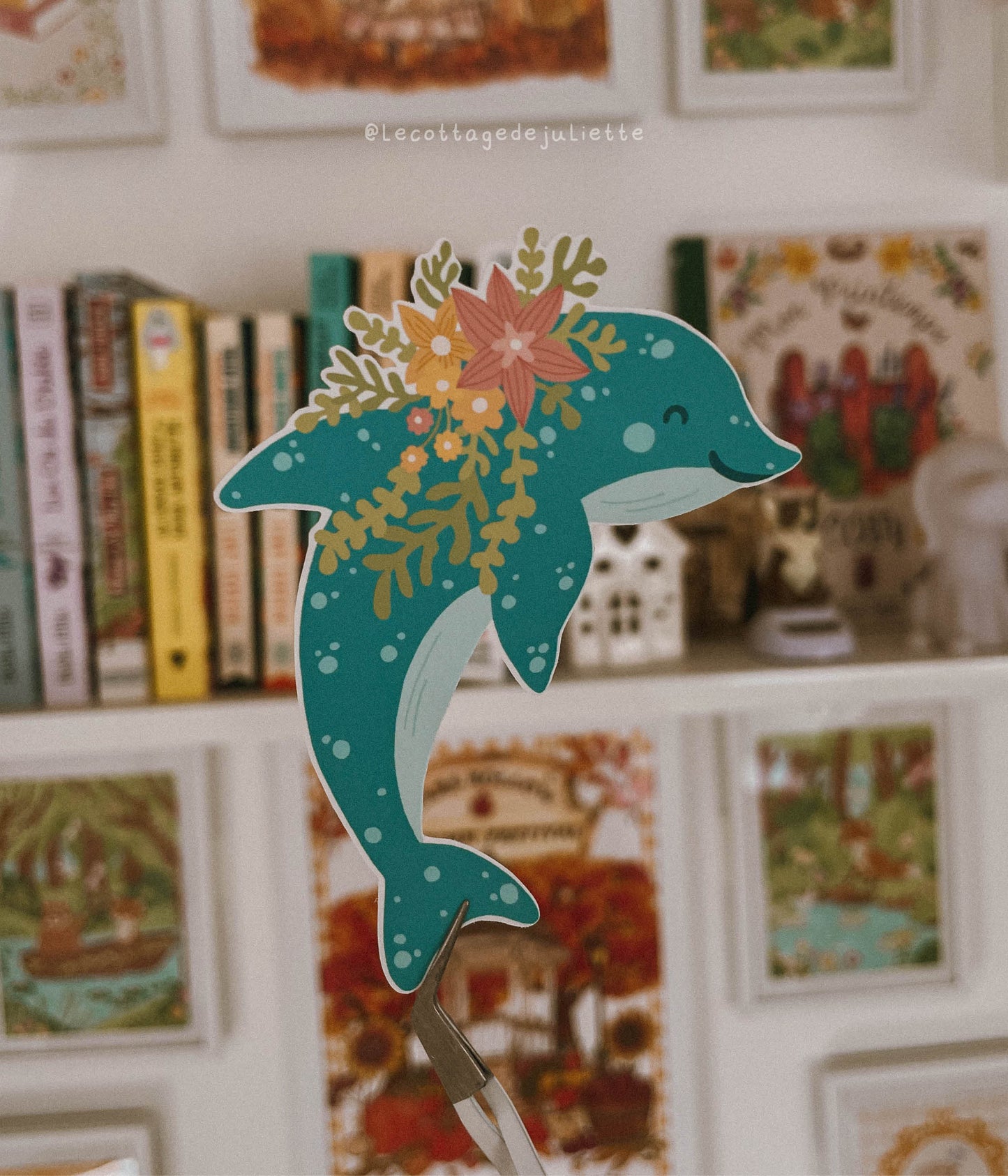 Sticker "Le dauphin fleuit"