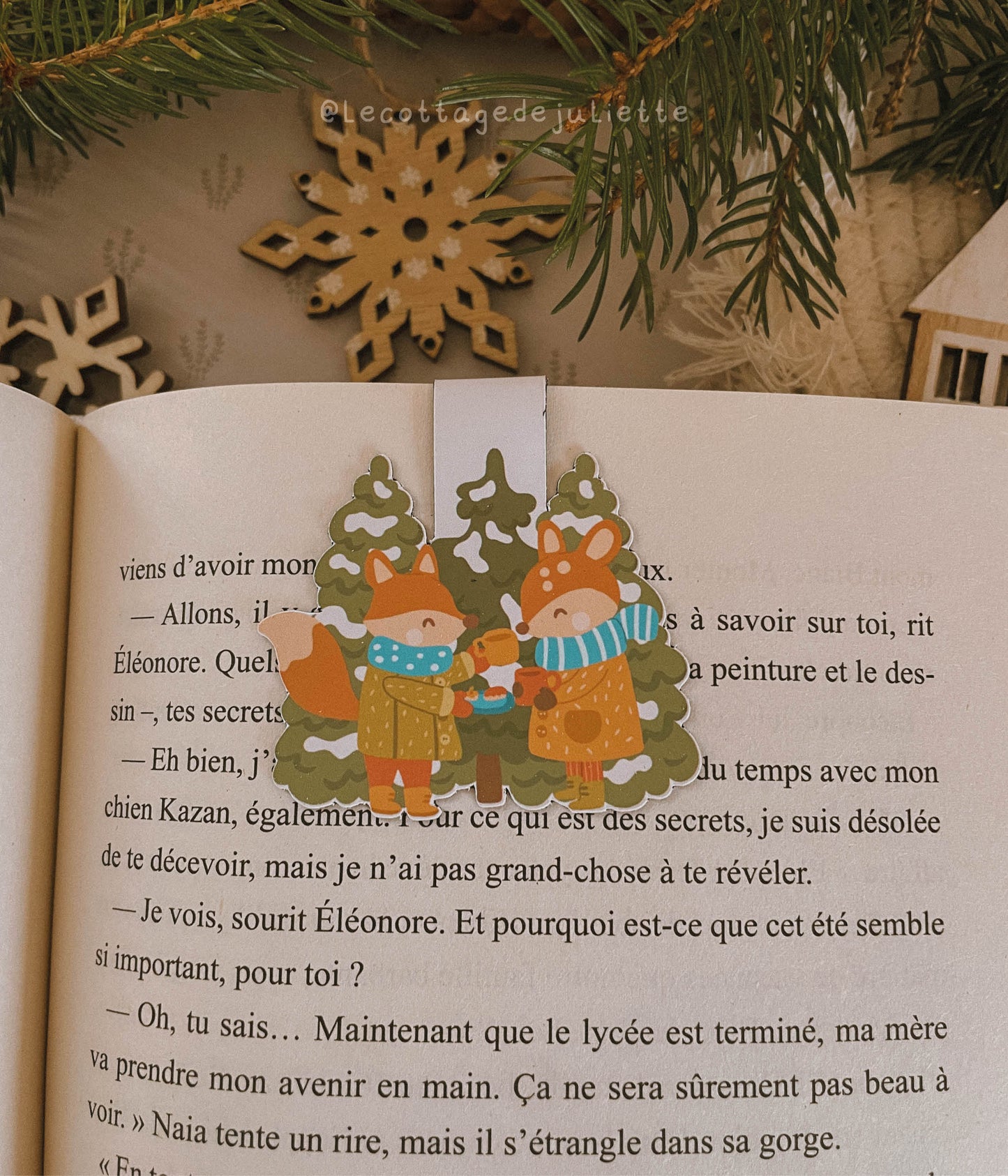 Marque-page magnétique "Le goûter hivernal"
