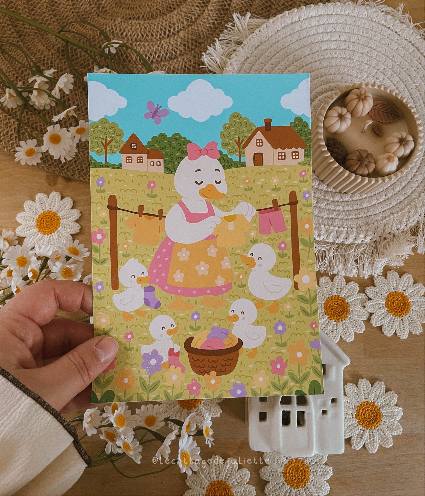 Illustration "Le linge des oies"