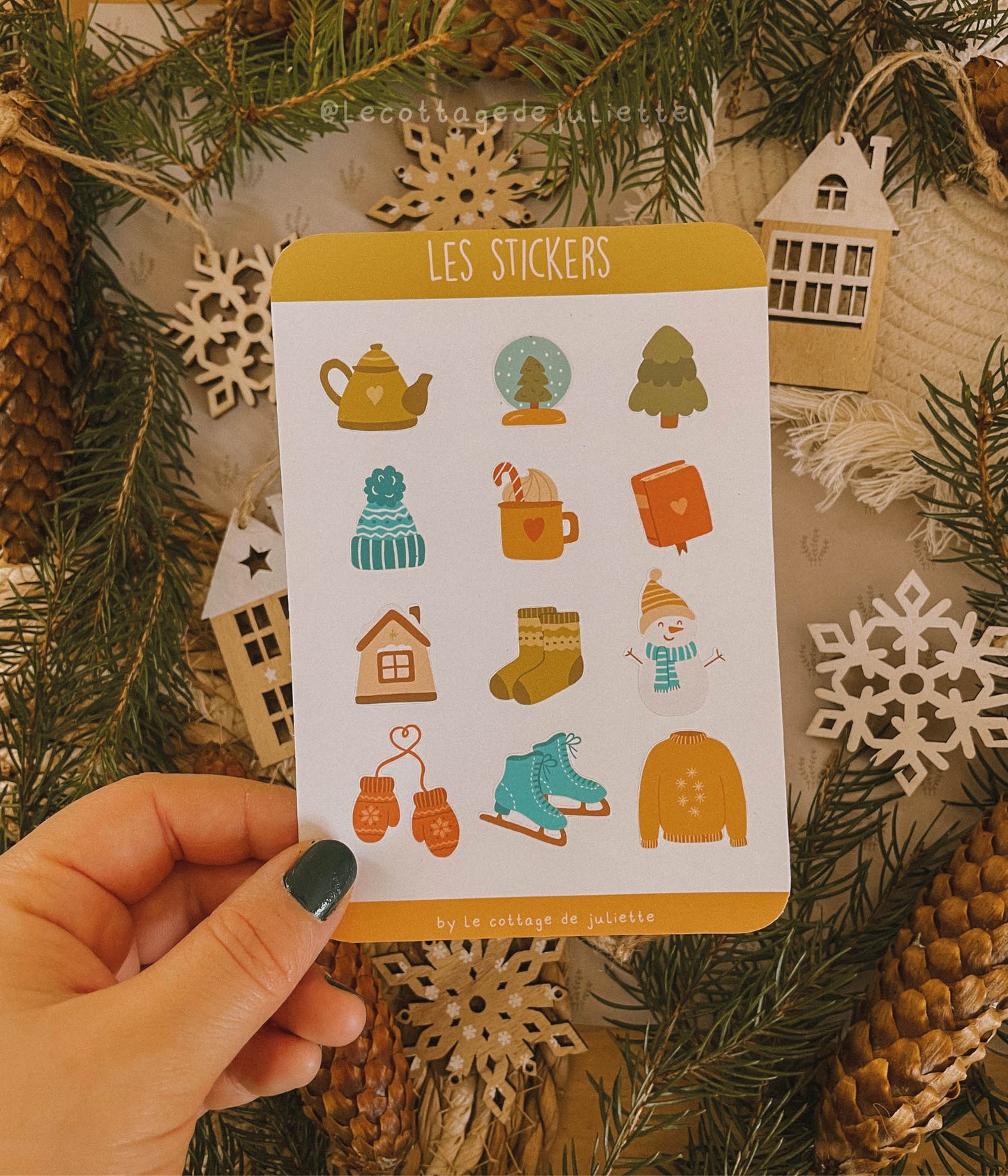 Planche de stickers "Les Essentiels de l'Hiver"