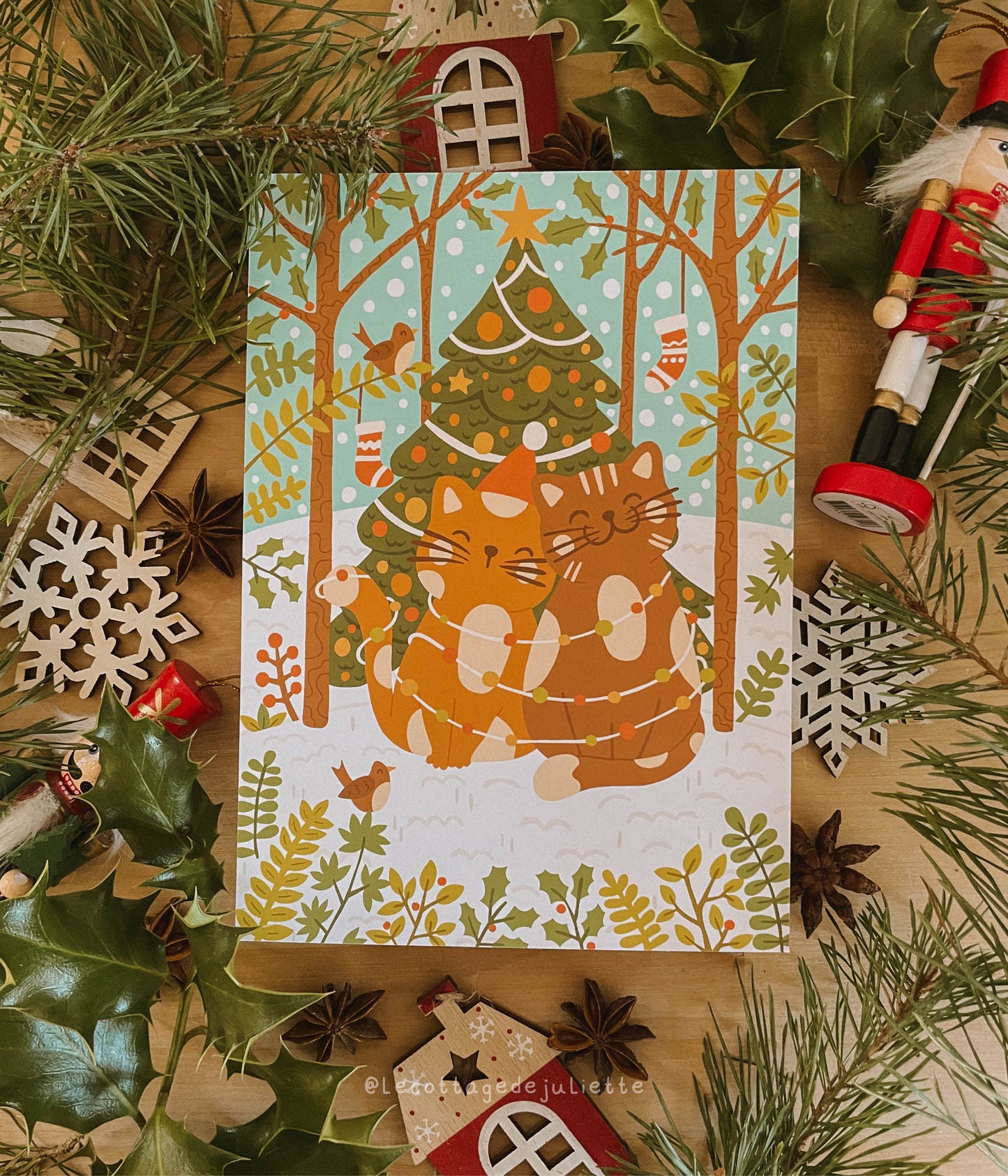 Illustration "Les chats de Noël"