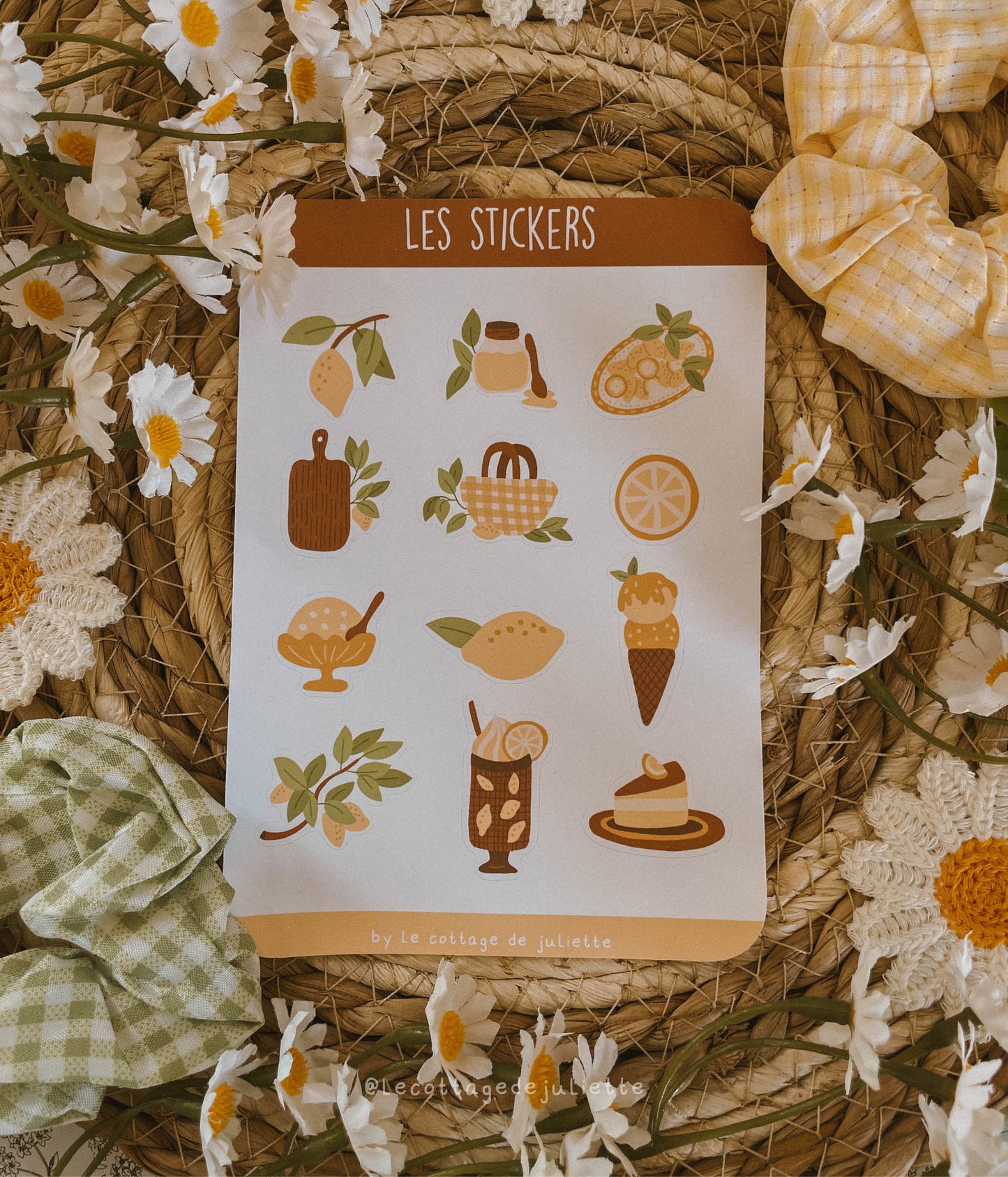 Planche de stickers "Les joies du citron"