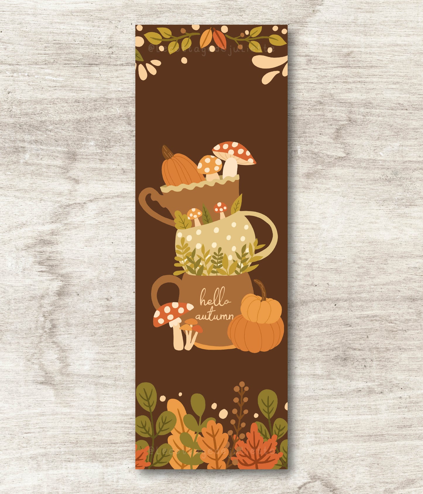 Marque-page "Les mugs de l'automne"