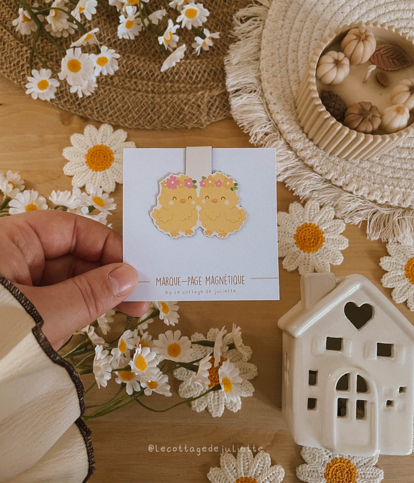 Marque-page magnétique "Les petits poussins"