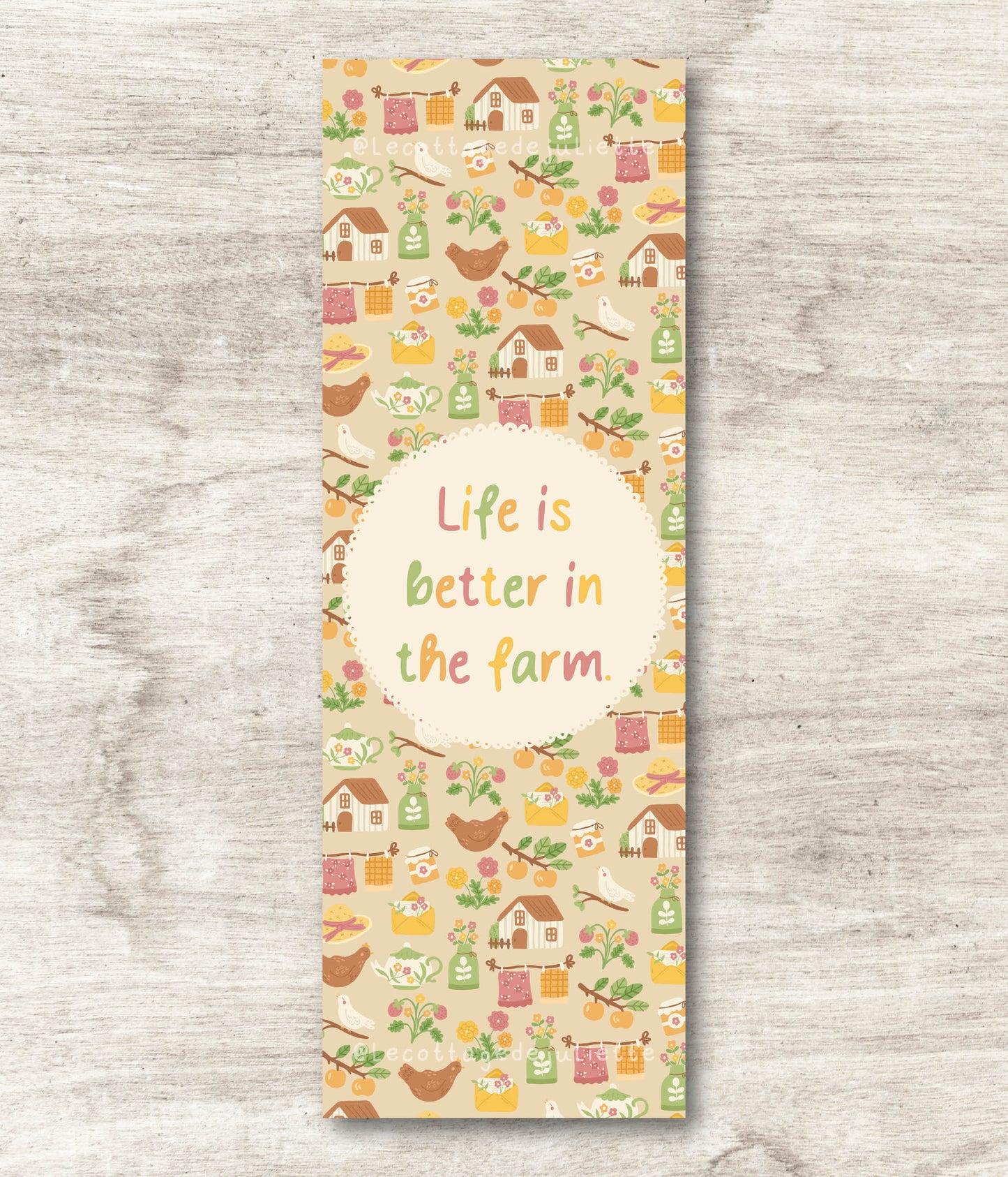 Marque-page "Life is better un the farm"