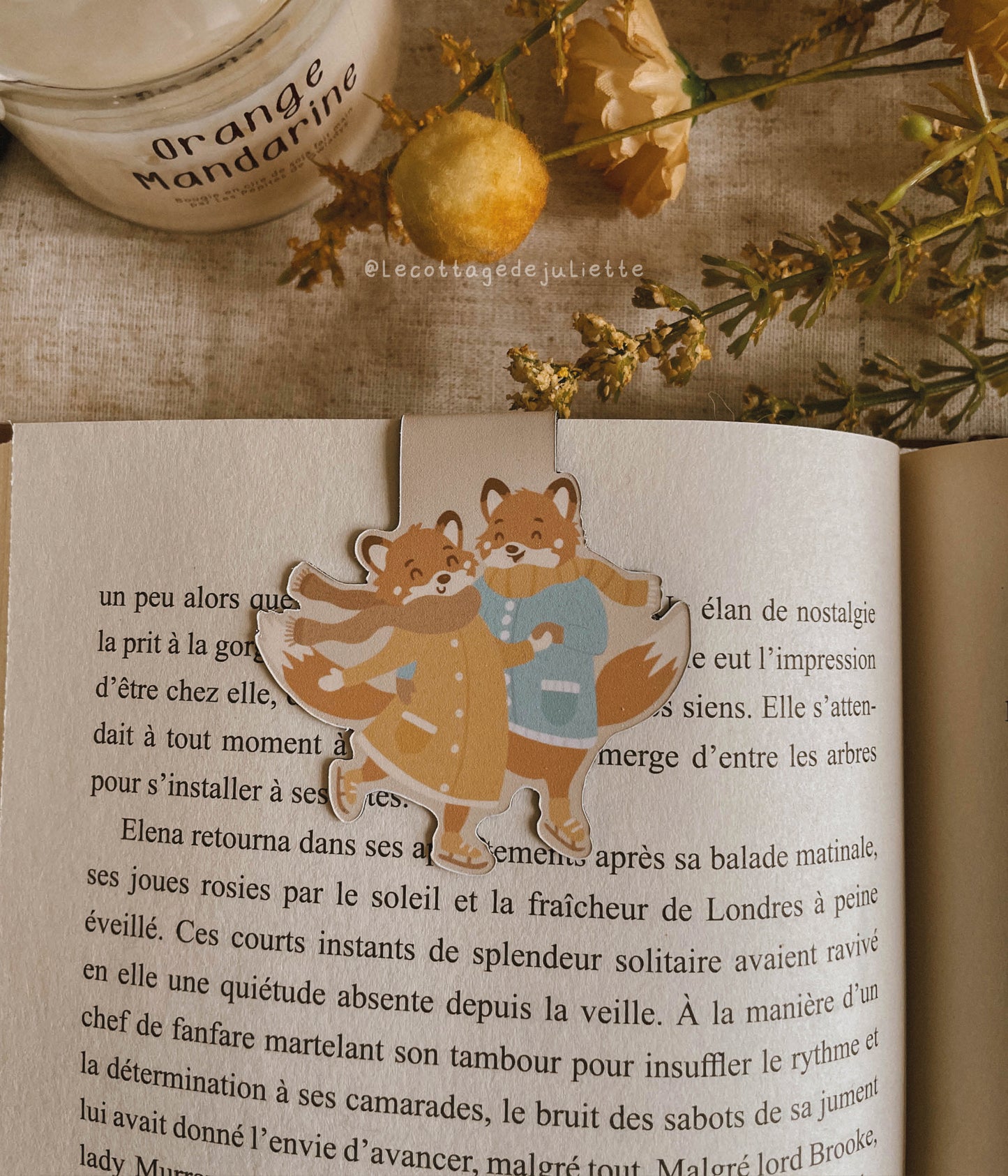 Marque-page magnétique "La danse des renards"