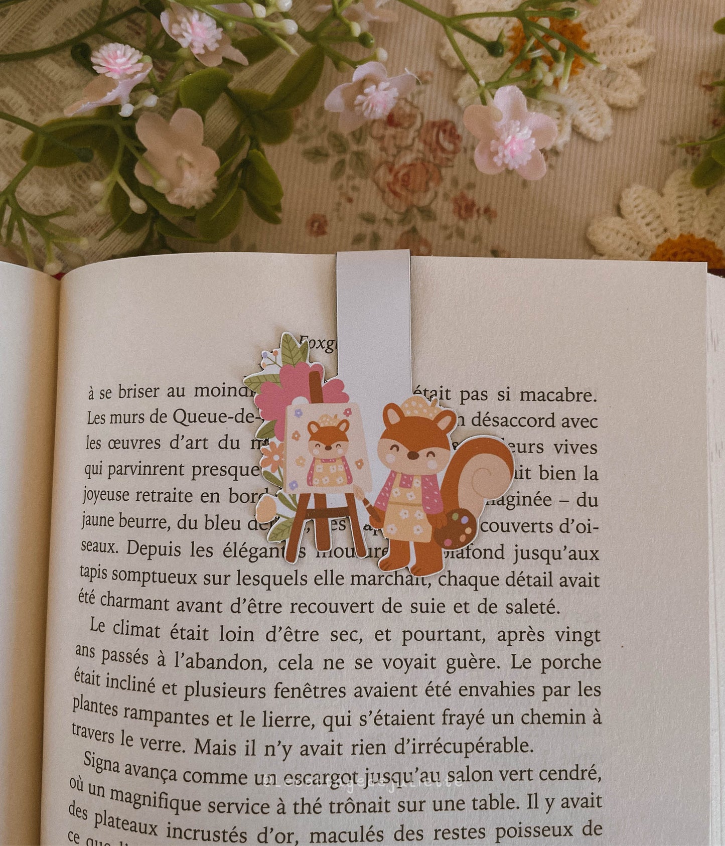 Marque-page magnétique "Moment peinture printanier"