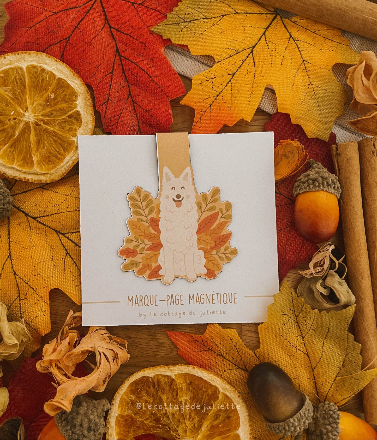 Marque-page magnétique "Saika en automne"