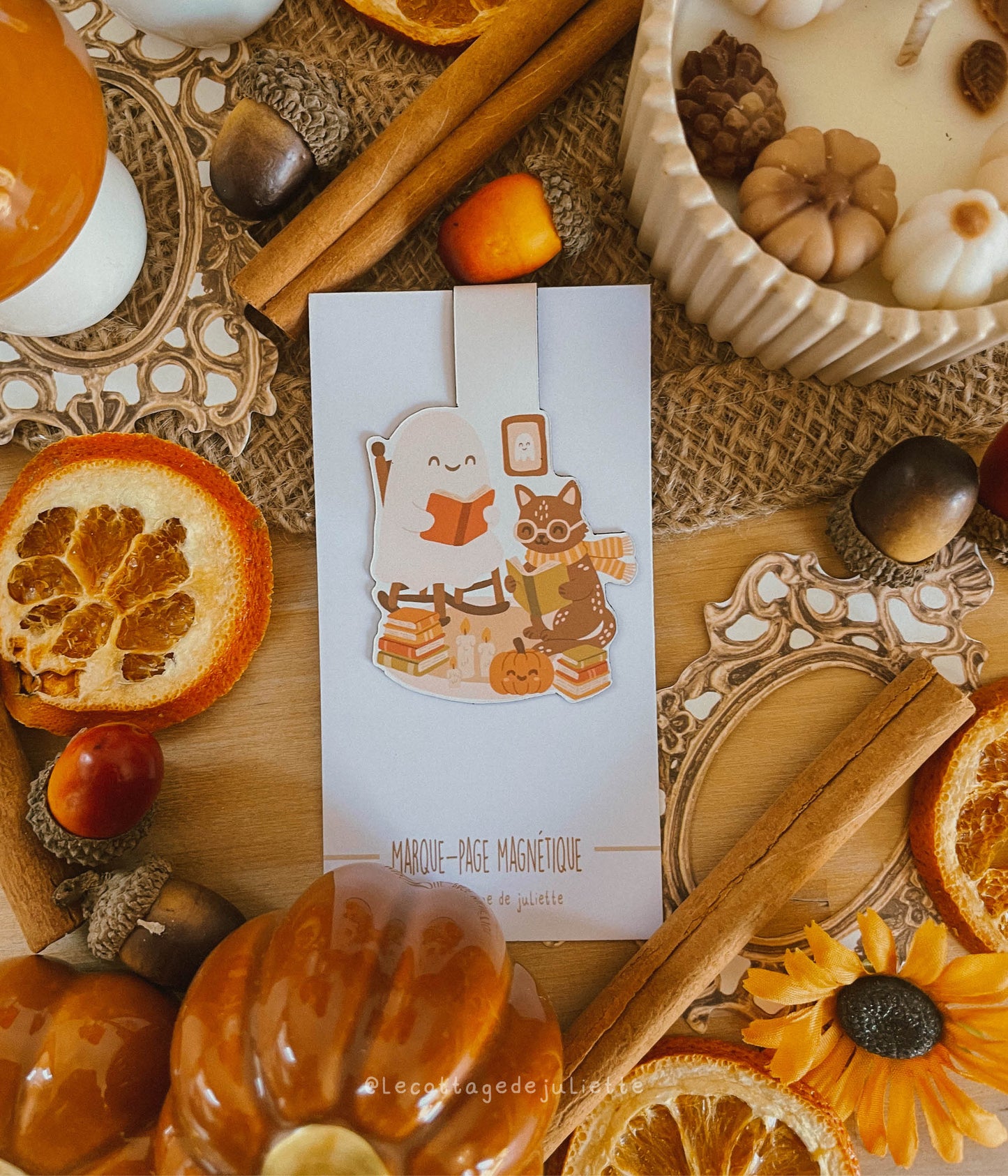 Marque-page magnétique "Spooky cozy moment"