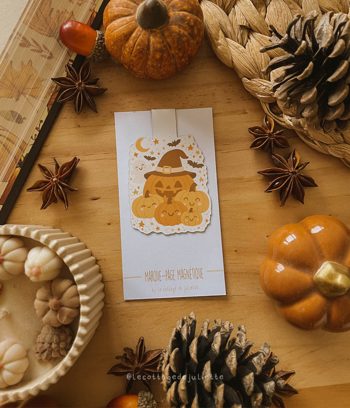 Marque-page magnétique "Spooky pumpkins"