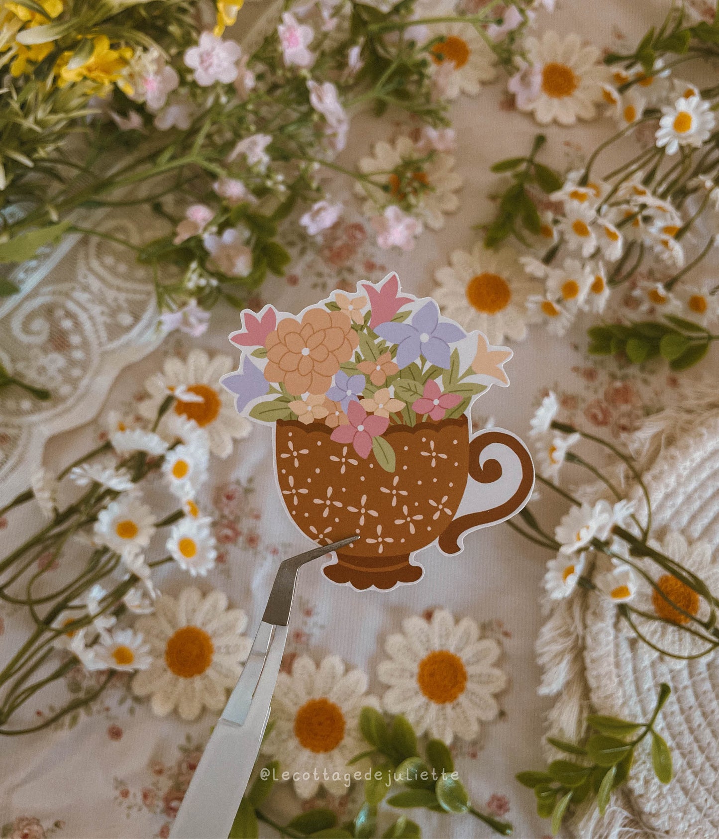 Sticker "Spring tea time"