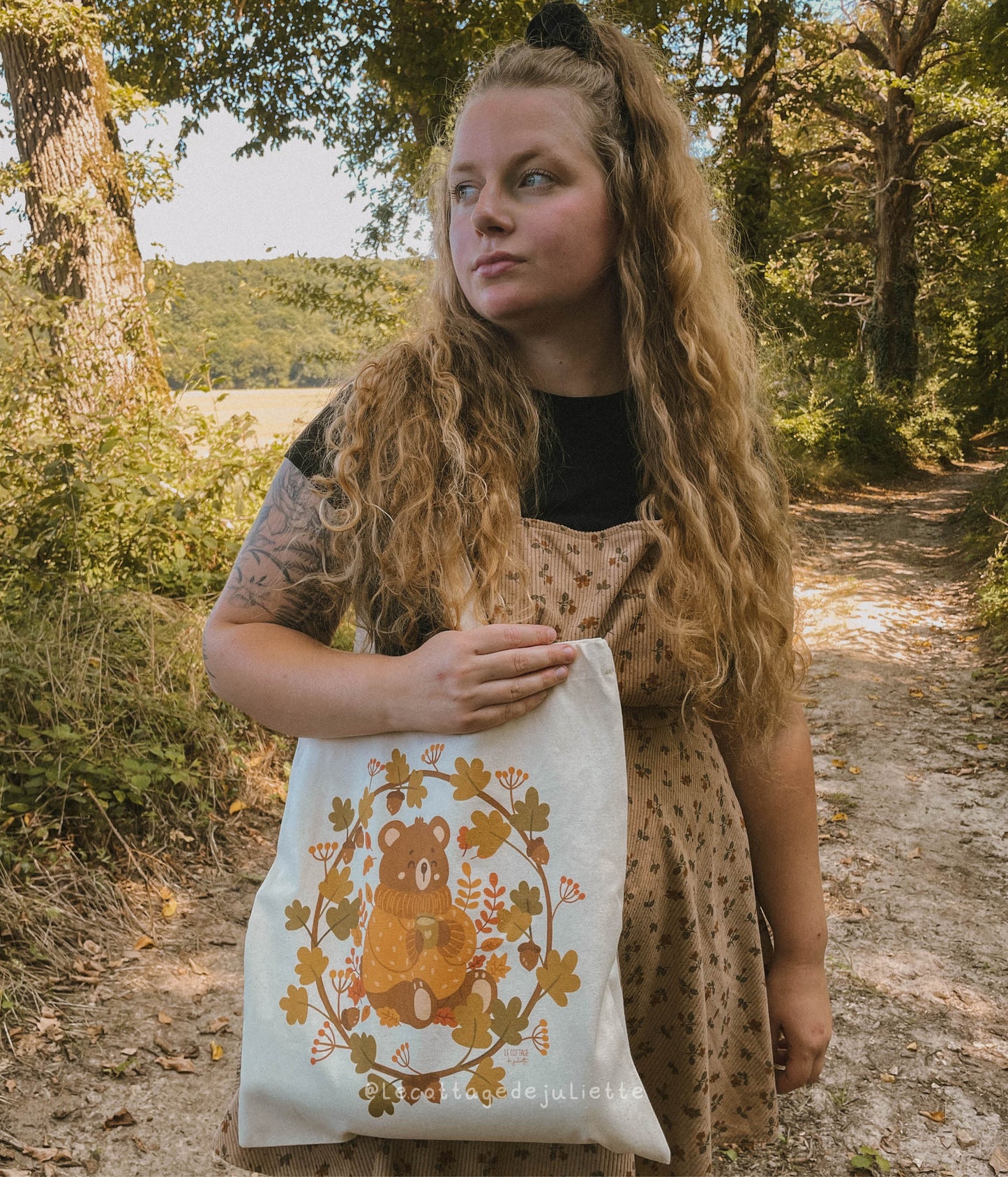 Tote Bag "The cute autumn bear"