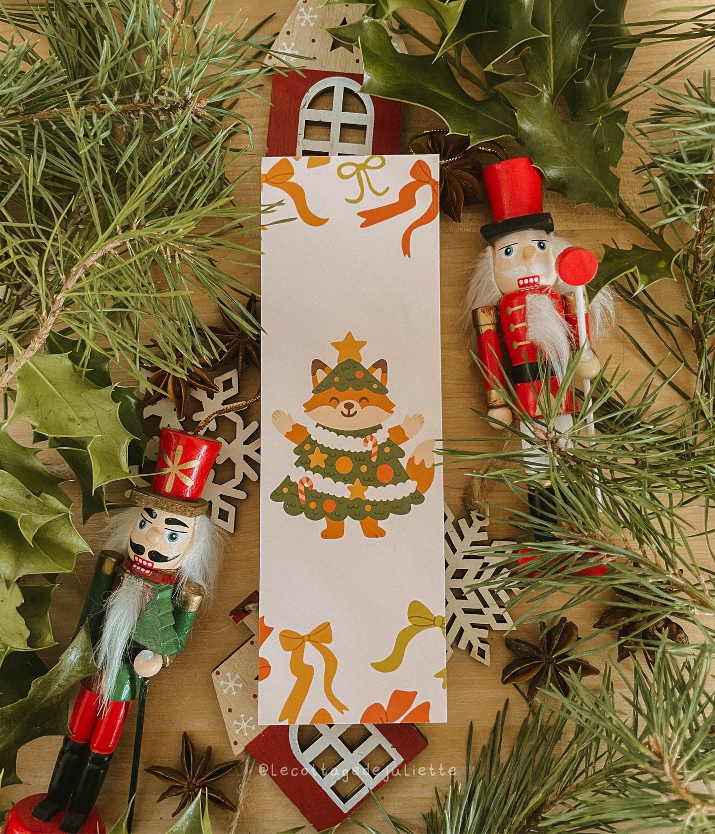 Marque-page "The Christmas fox"