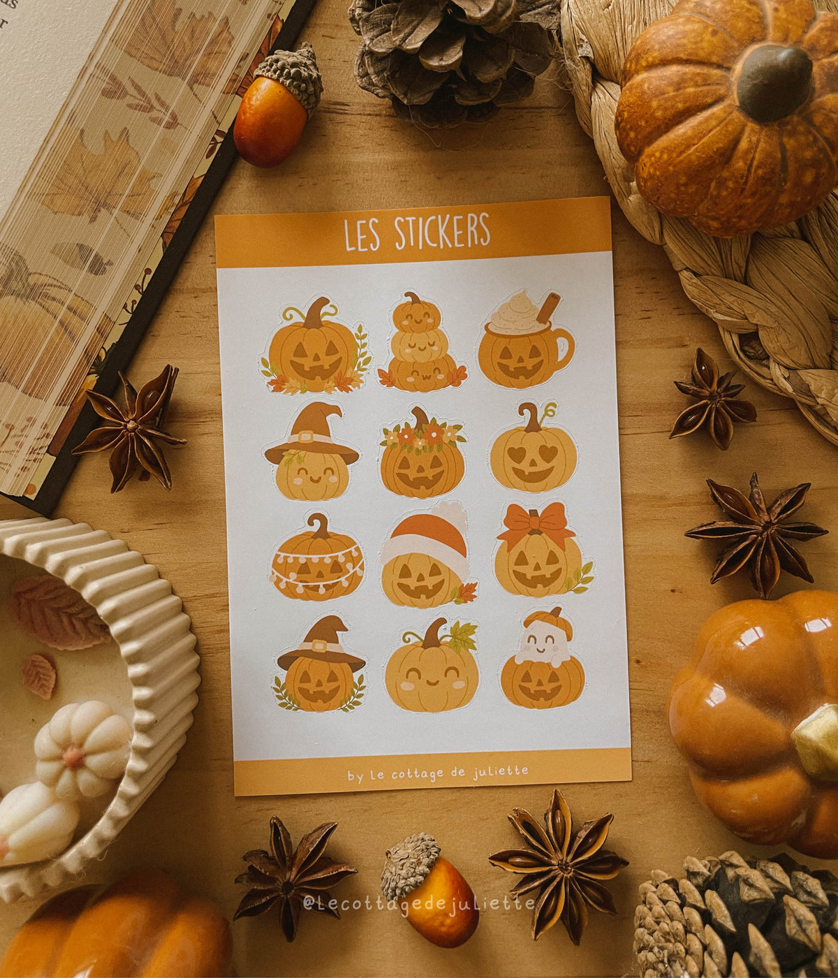 Planche de stickers "The Spooky Pumpkins"