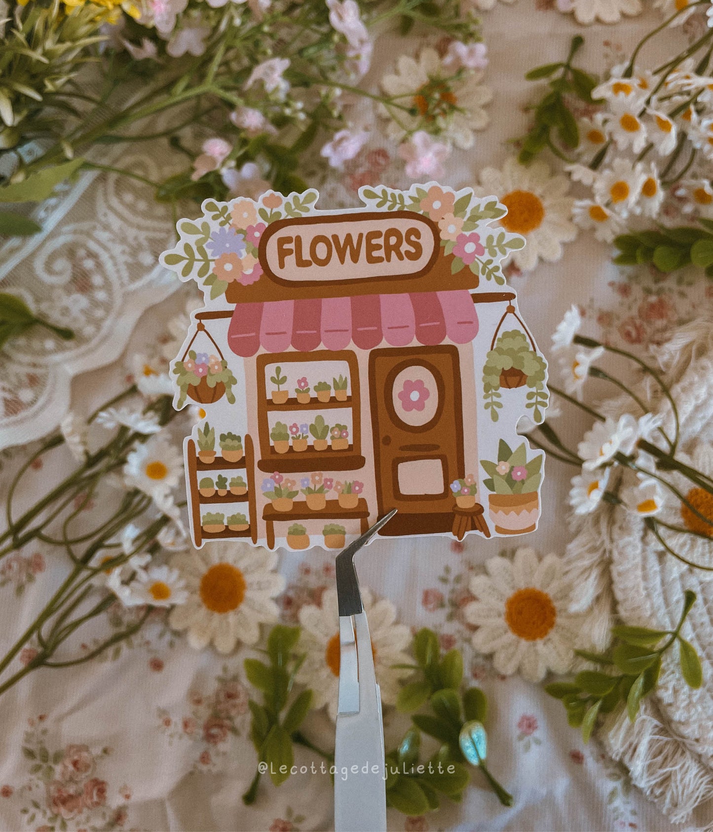 Sticker "The flower shop"
