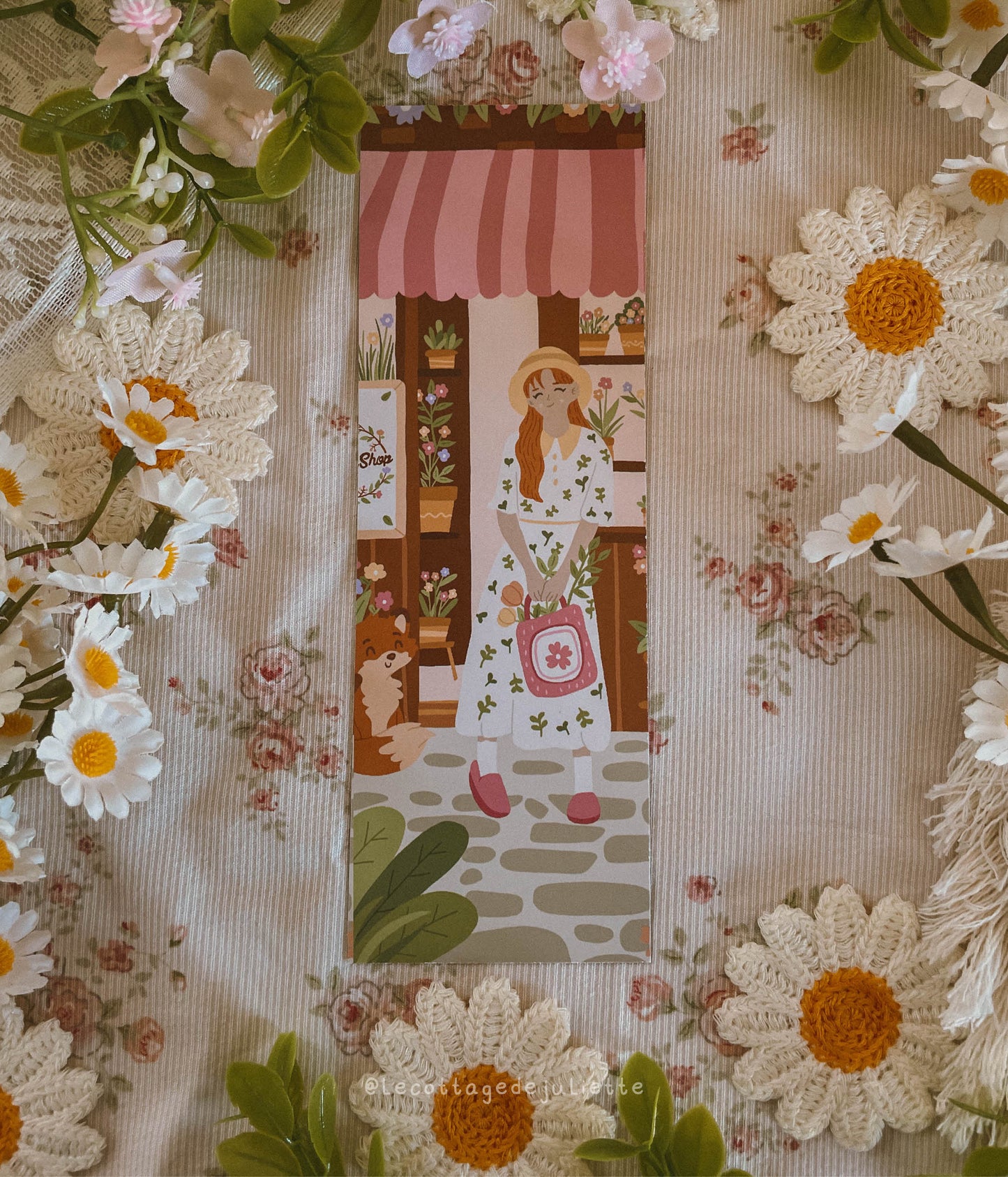 Marque-page "The flower shop"